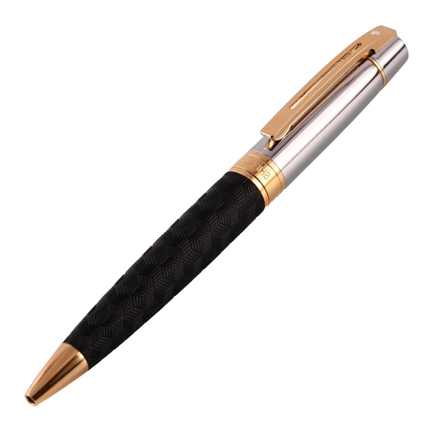 Sheaffer 300 Ball Pen - Engraved Black & Chrome GT Sheaffer