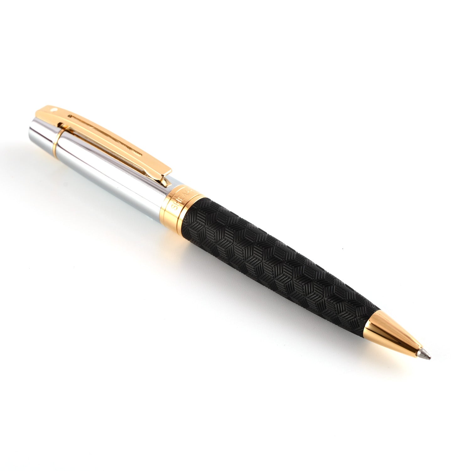 Sheaffer 300 Ball Pen - Engraved Black & Chrome GT Sheaffer