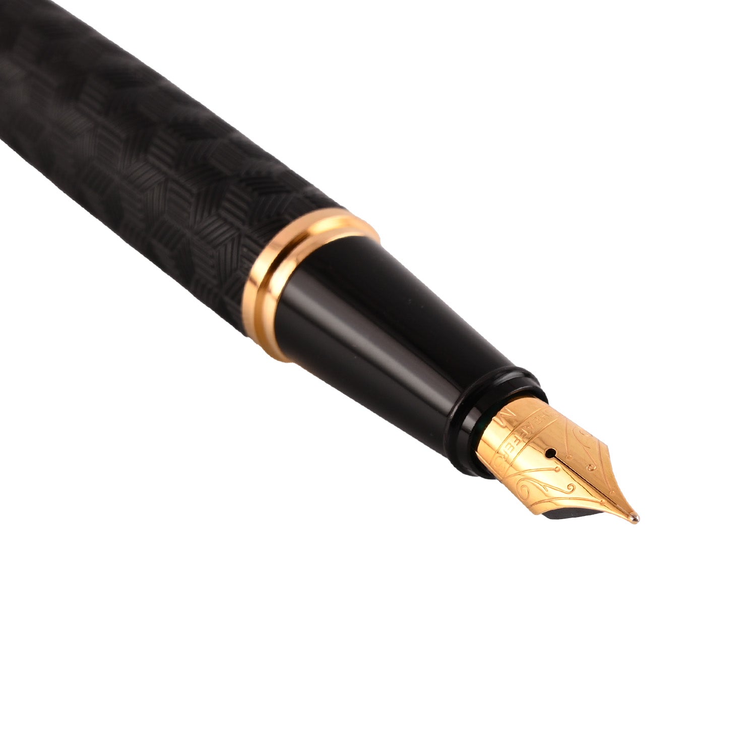 Sheaffer 300 Fountain Pen - Engraved Black & Chrome GT Sheaffer