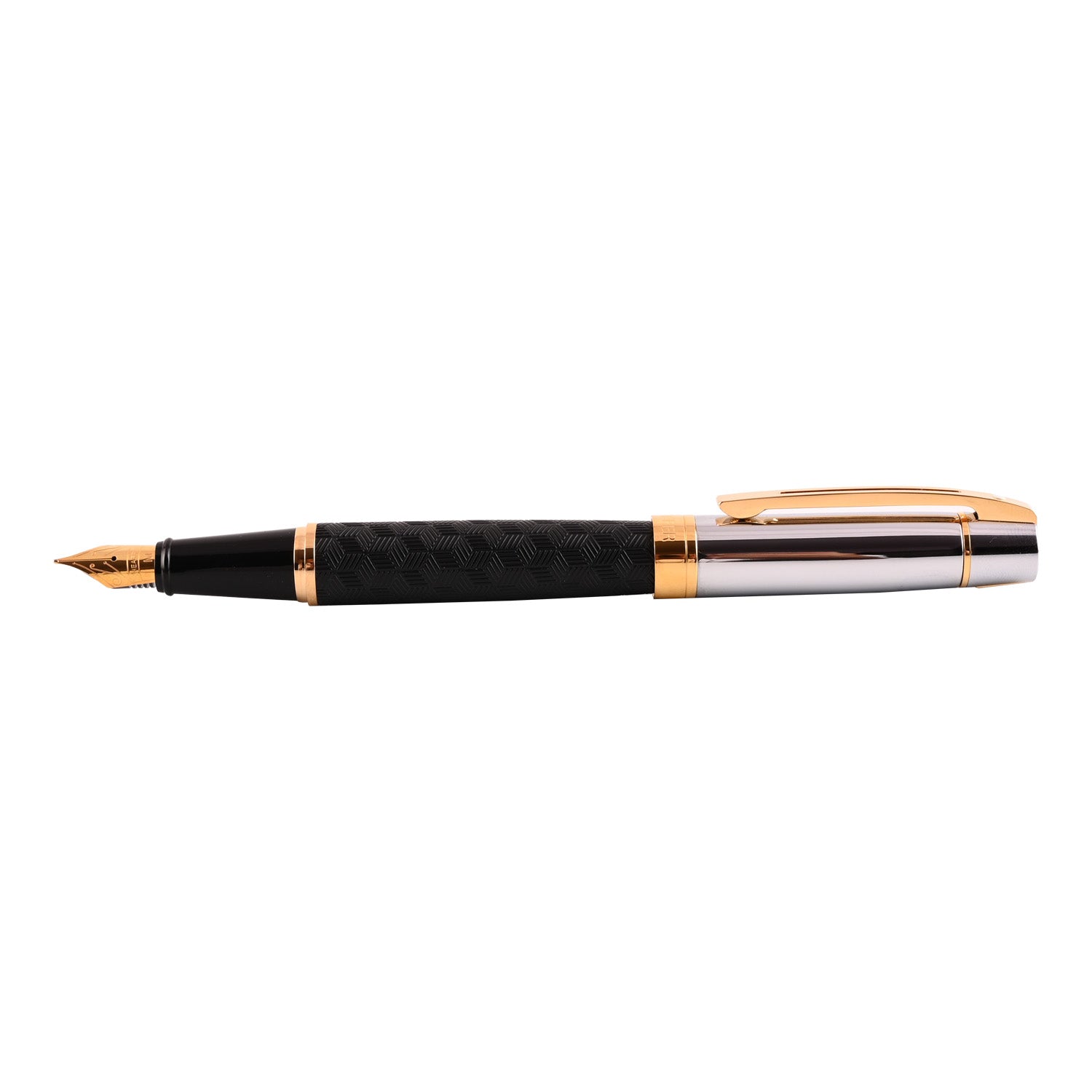 Sheaffer 300 Fountain Pen - Engraved Black & Chrome GT Sheaffer