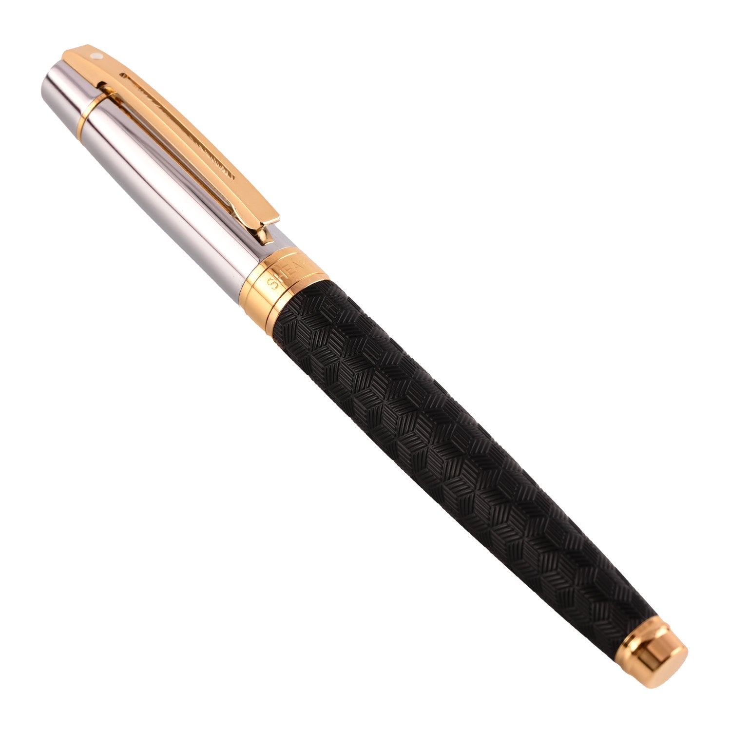 Sheaffer 300 Fountain Pen - Engraved Black & Chrome GT Sheaffer