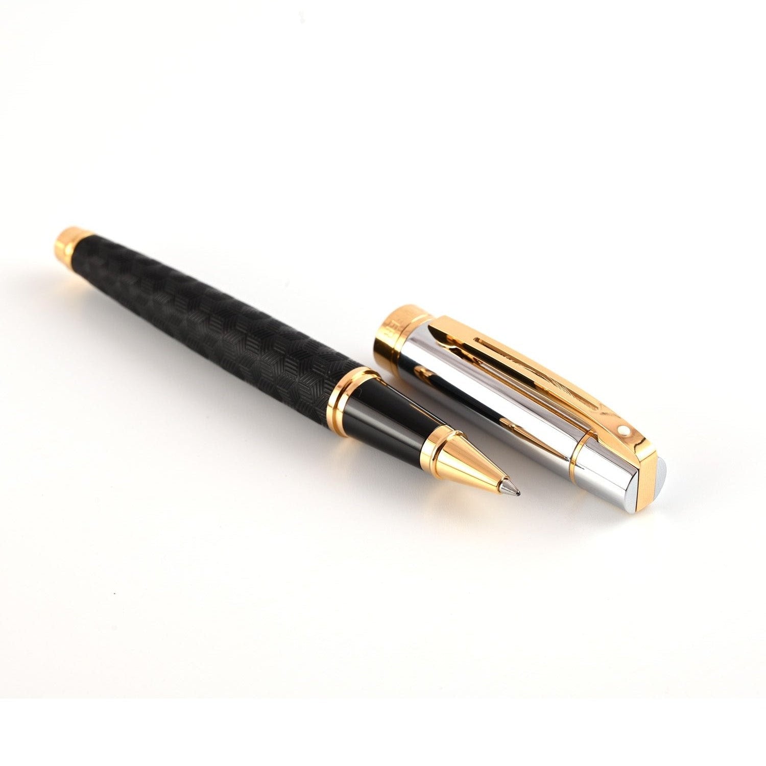 Sheaffer 300 Roller Ball Pen - Engraved Black & Chrome GT Sheaffer