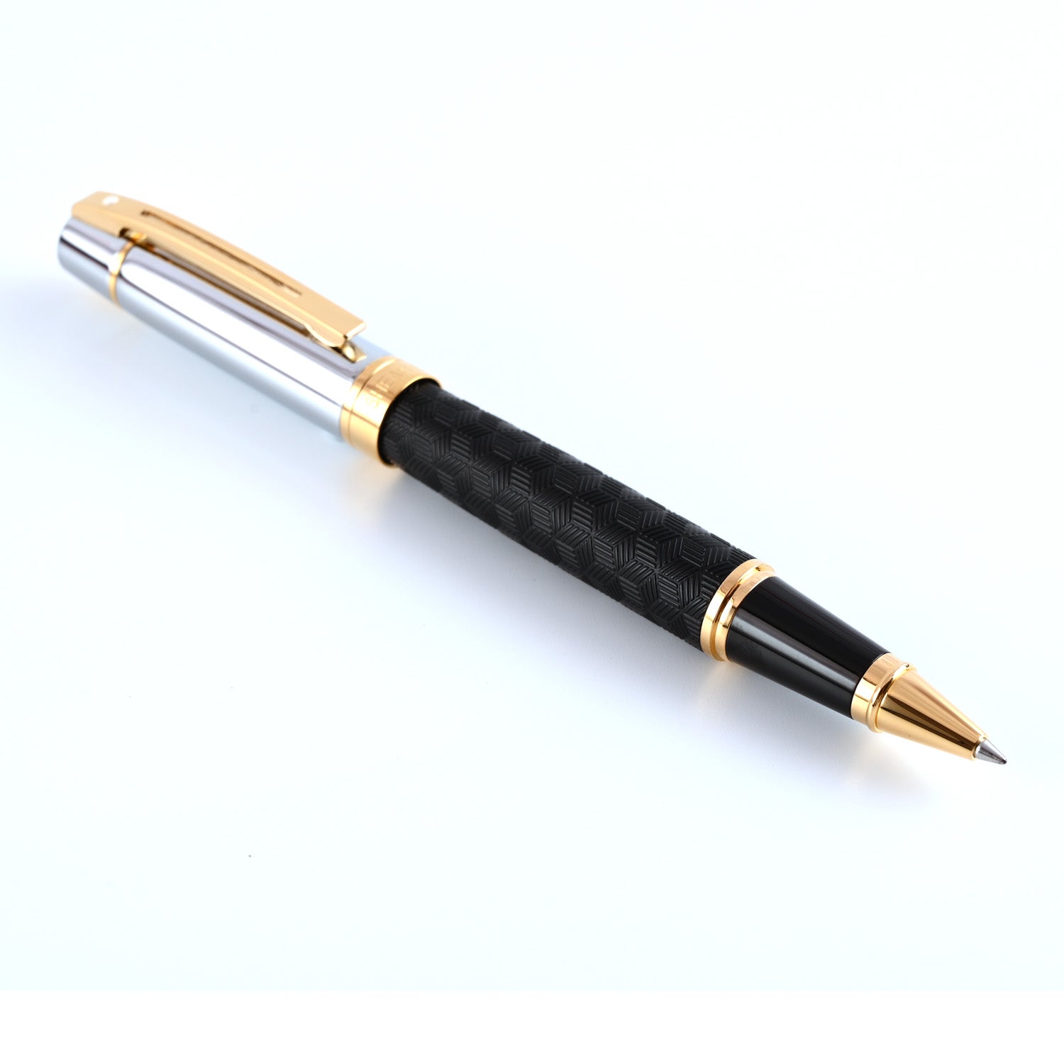 Sheaffer 300 Roller Ball Pen - Engraved Black & Chrome GT Sheaffer
