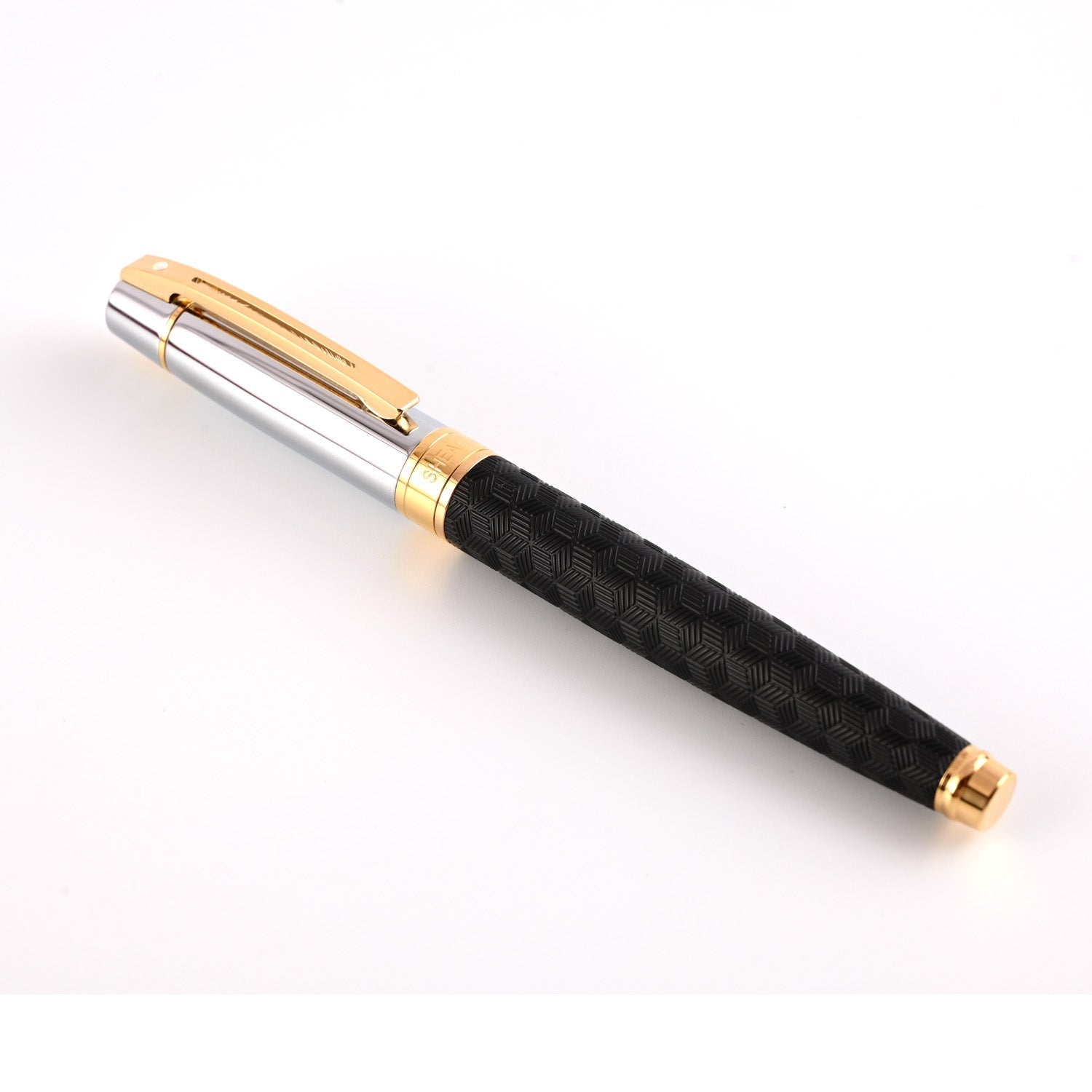 Sheaffer 300 Roller Ball Pen - Engraved Black & Chrome GT Sheaffer