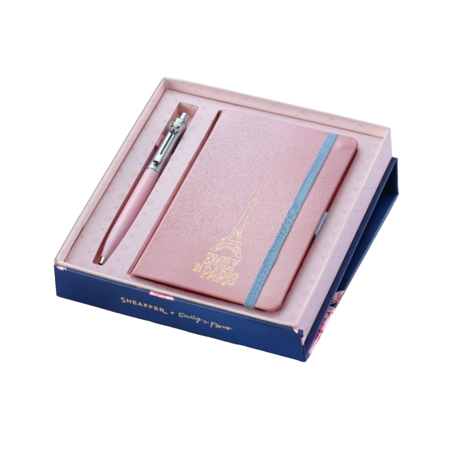 Sheaffer 321 Emily in Paris Gift Set - Sentinel Pink Ball Pen with Pink Small Notebook Sheaffer