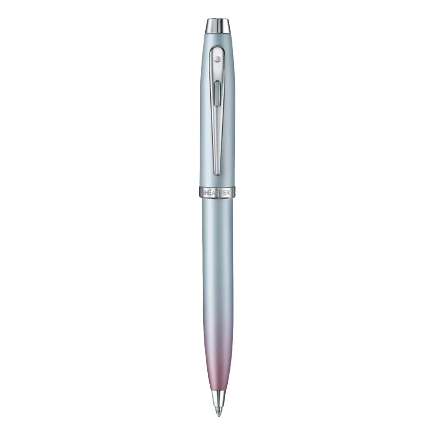 Sheaffer 9376 Gift Set - Expressions 100 Blue & Pink Pearlised Gradient Ball Pen with Credit Card Holder Sheaffer