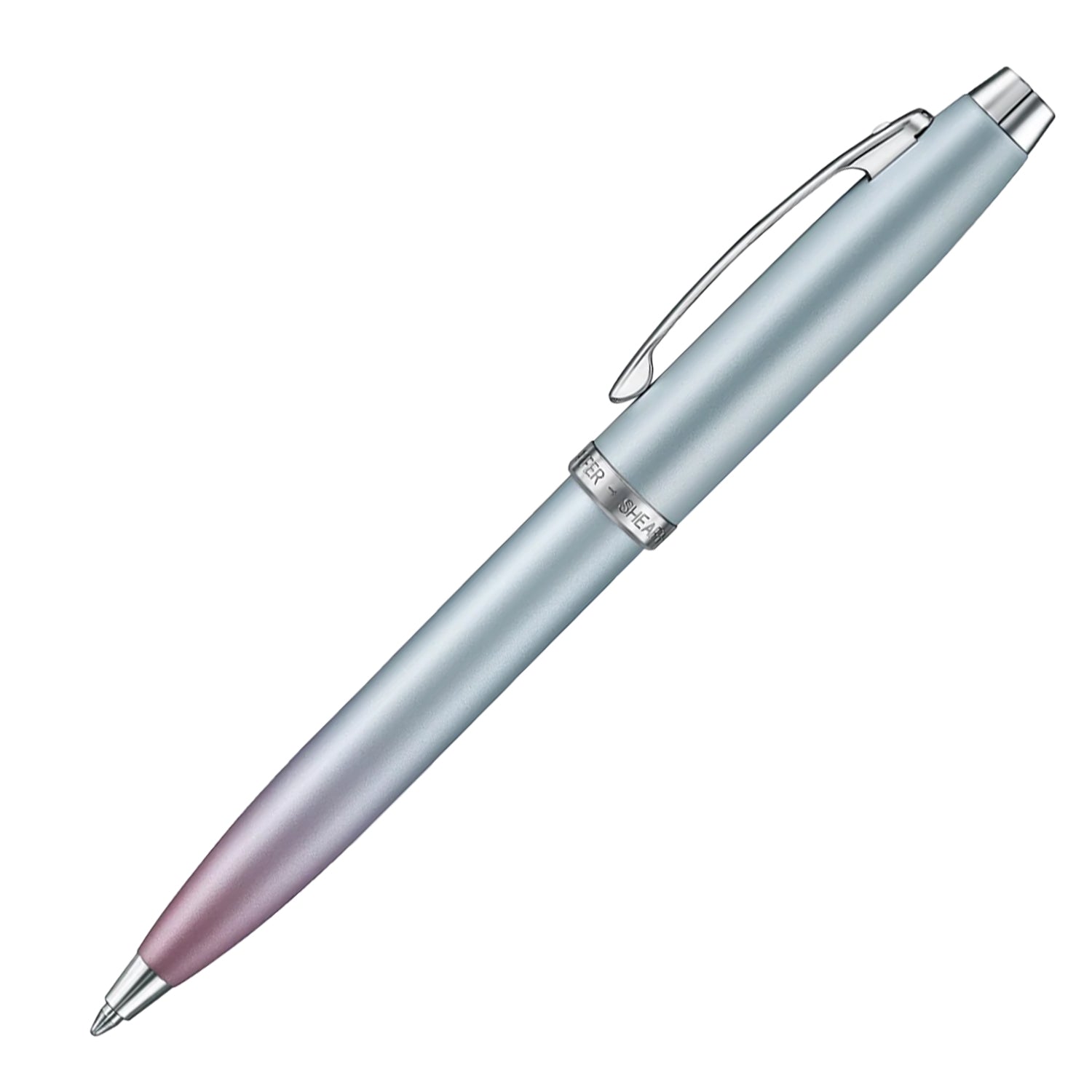 Sheaffer 9376 Gift Set - Expressions 100 Blue & Pink Pearlised Gradient Ball Pen with Credit Card Holder Sheaffer