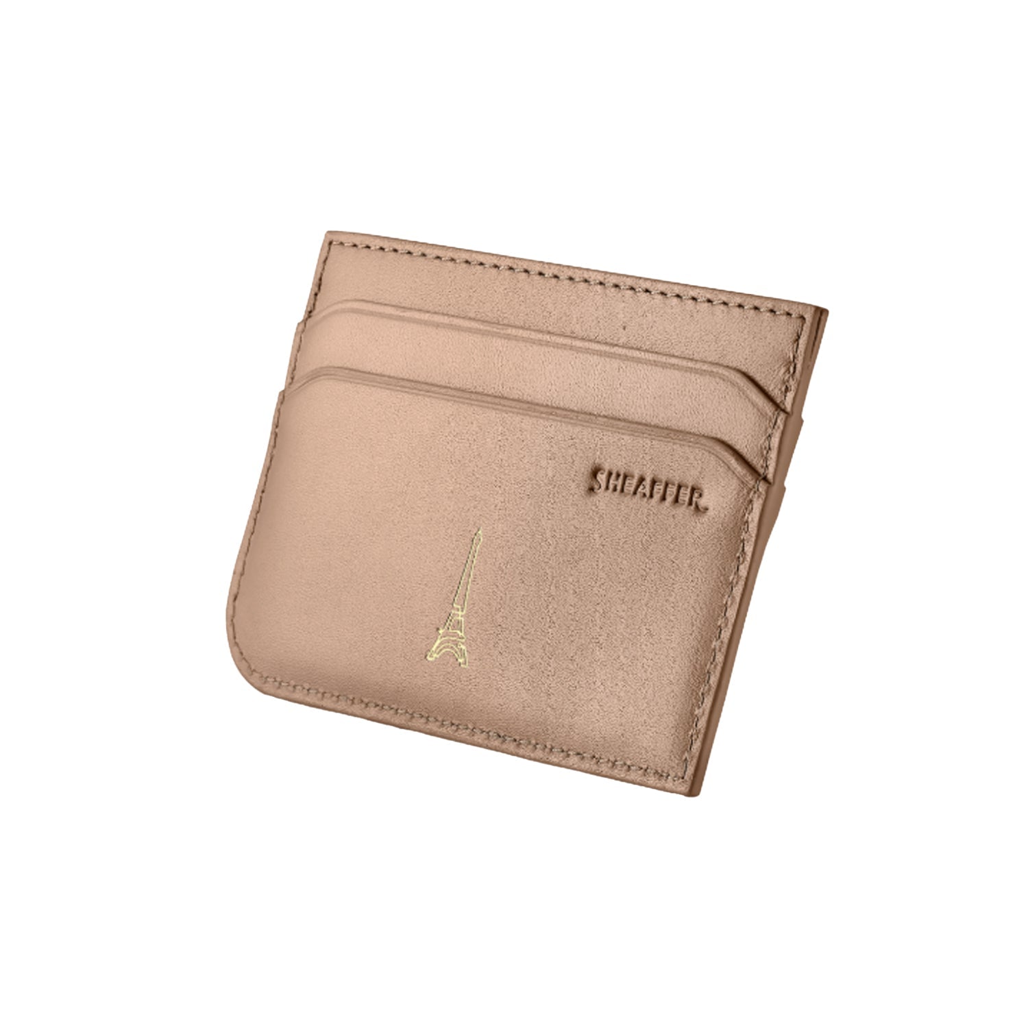 Sheaffer 9377 Emily in Paris Gift Set - 100 Champagne Ball Pen with Taupe Credit Card Holder Sheaffer