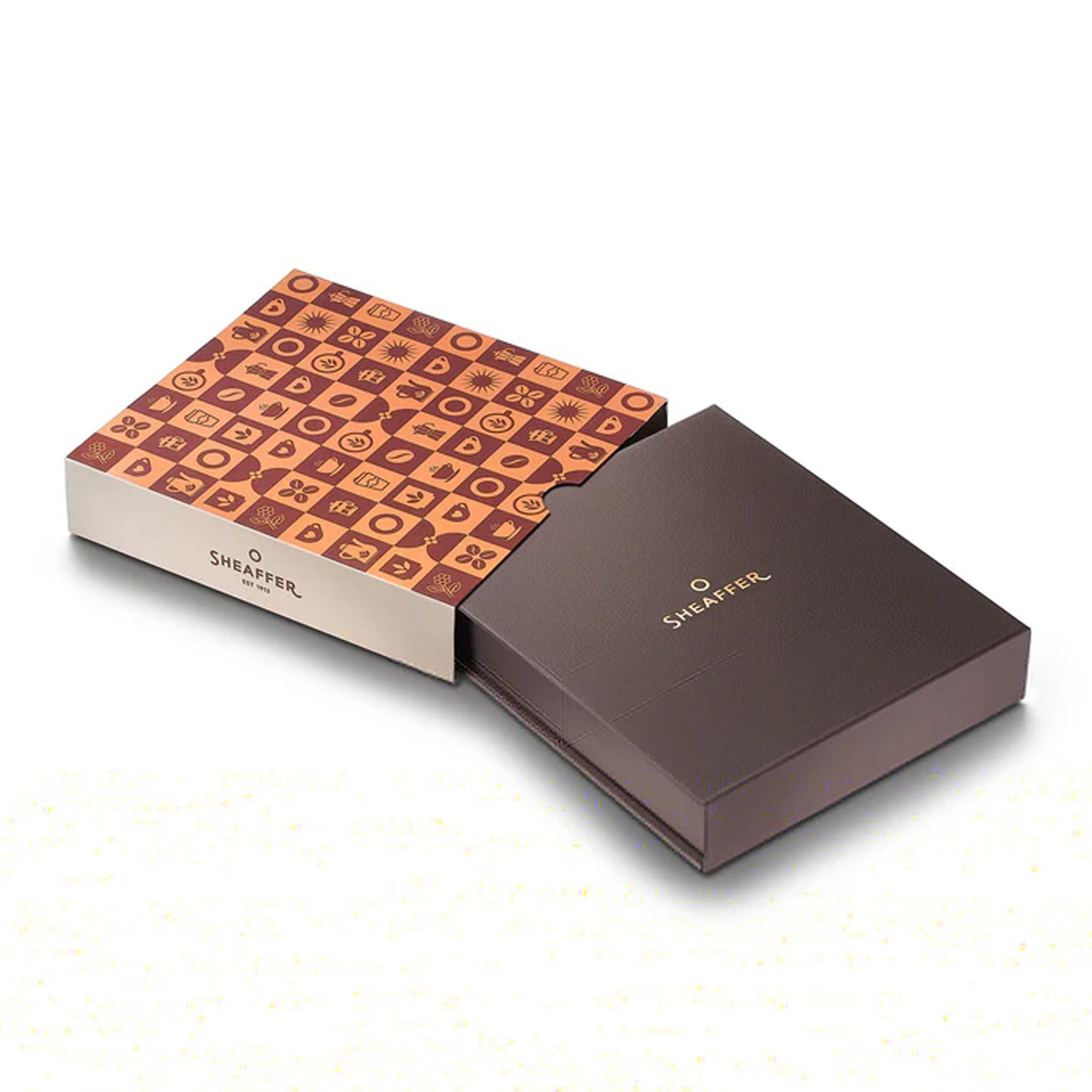 Sheaffer 9428 Gift Set - VFM Coffee Matte Brown Ball Pen with Brown A6 Notebook Sheaffer