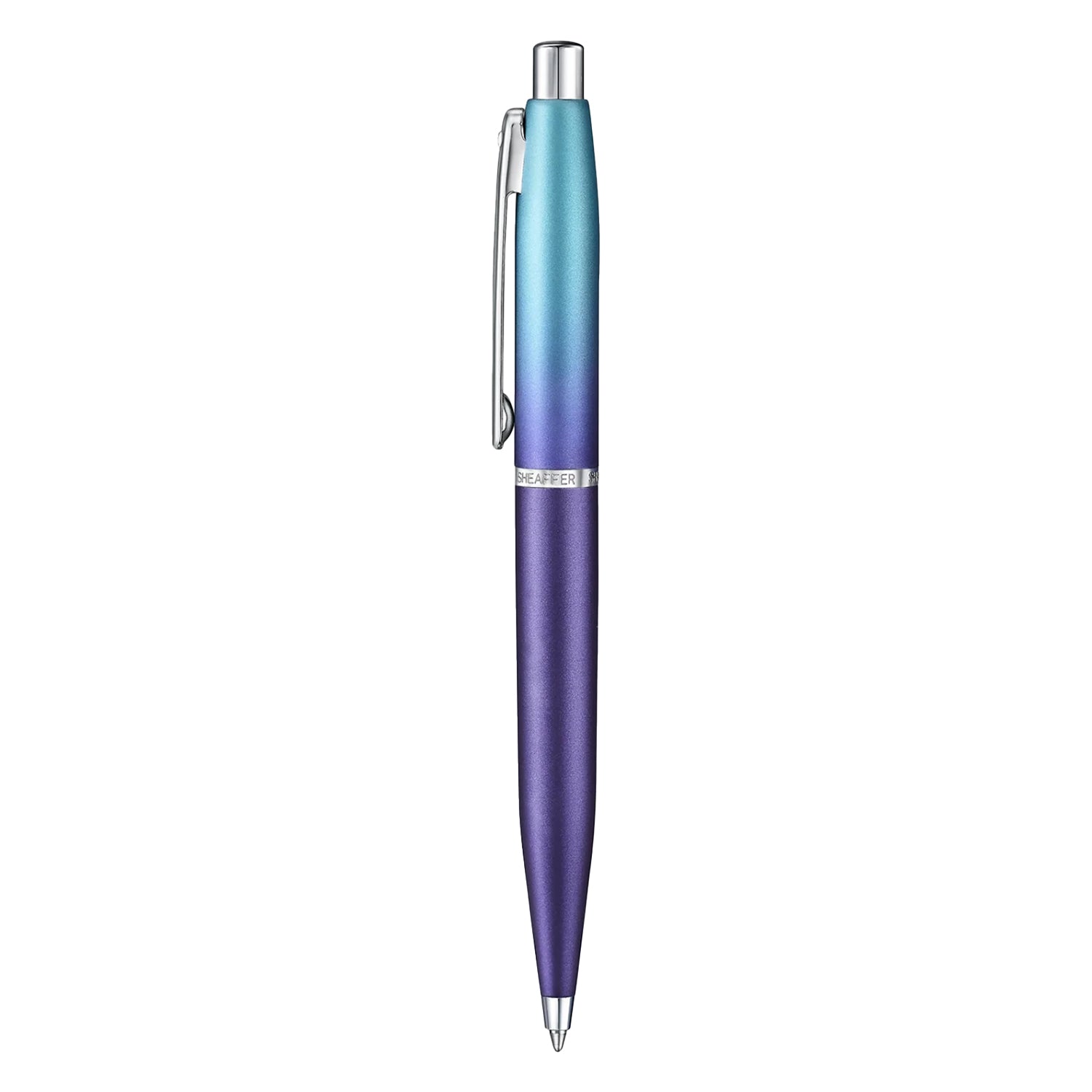Sheaffer 9430 Gift Set - Expressions VFM Blue & Purple Pearlised Gradient Ball Pen with Credit Card Holder Sheaffer