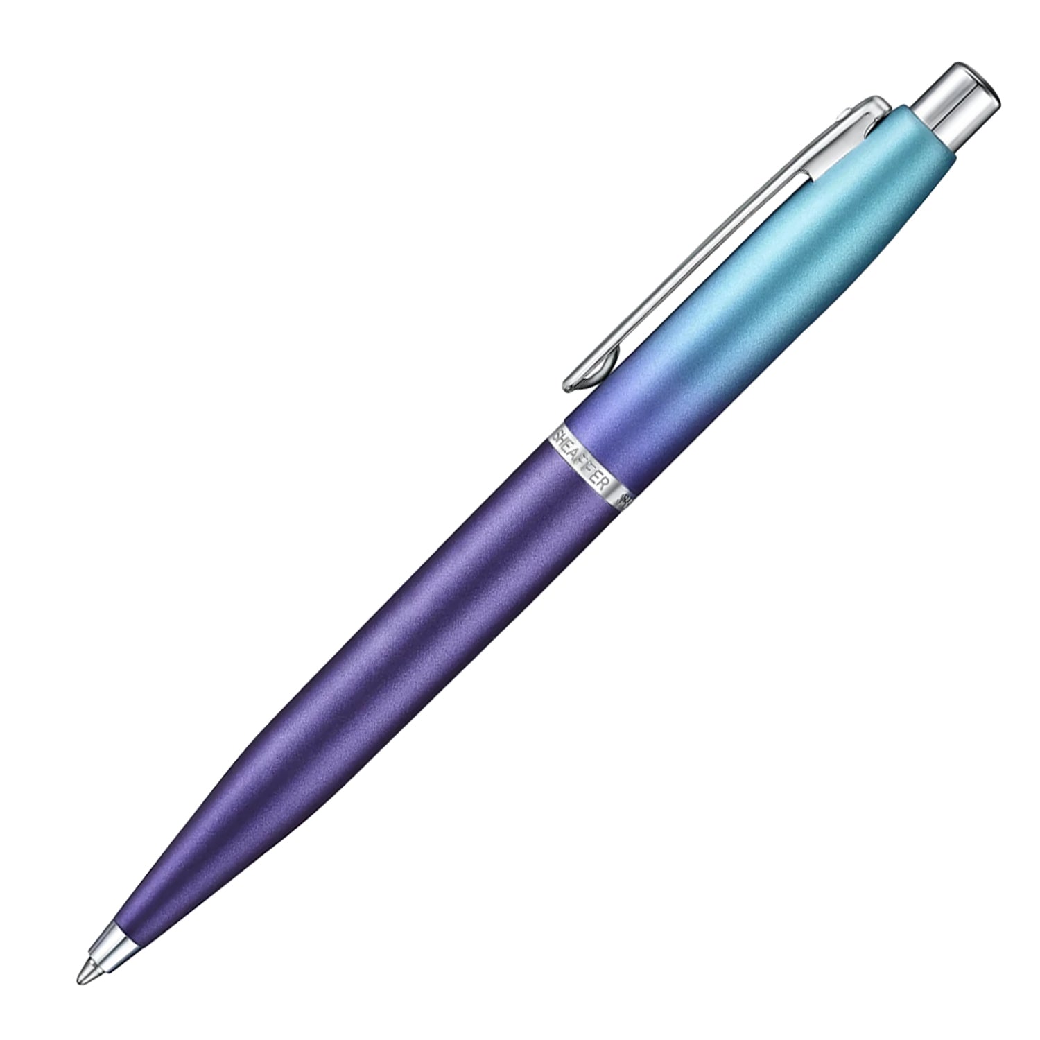 Sheaffer 9430 Gift Set - Expressions VFM Blue & Purple Pearlised Gradient Ball Pen with Credit Card Holder Sheaffer