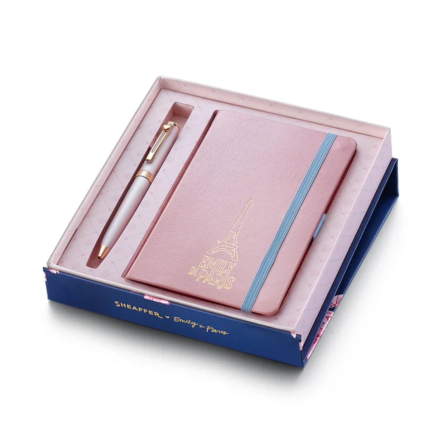 Sheaffer 9810 Emily in Paris Gift Set - Prelude Mini Pastel Pink Ball Pen with Pink Small Notebook Sheaffer