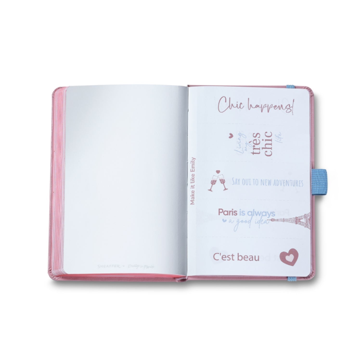 Sheaffer 9810 Emily in Paris Gift Set - Prelude Mini Pastel Pink Ball Pen with Pink Small Notebook Sheaffer