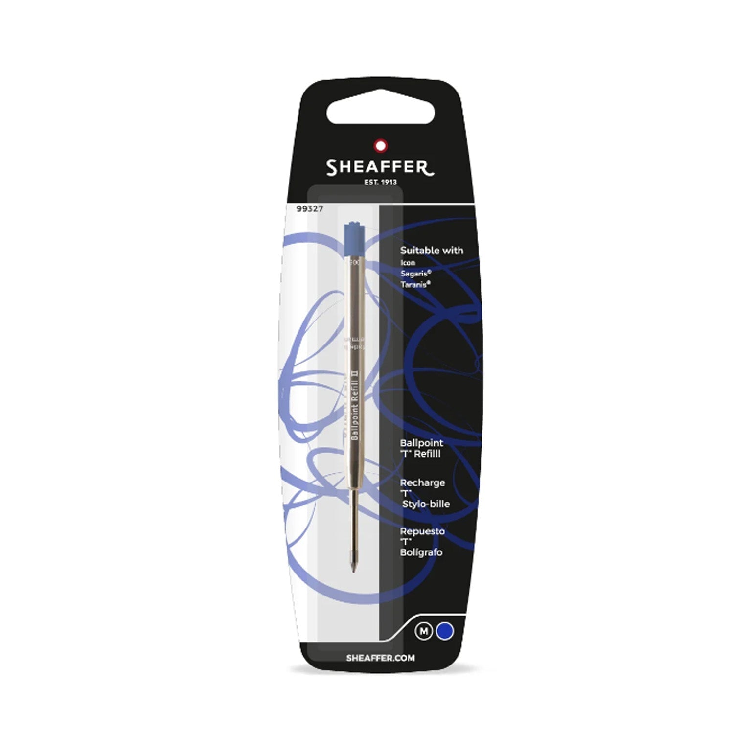 Sheaffer Ball Pen Refill "T" Style - Blue - Medium Sheaffer