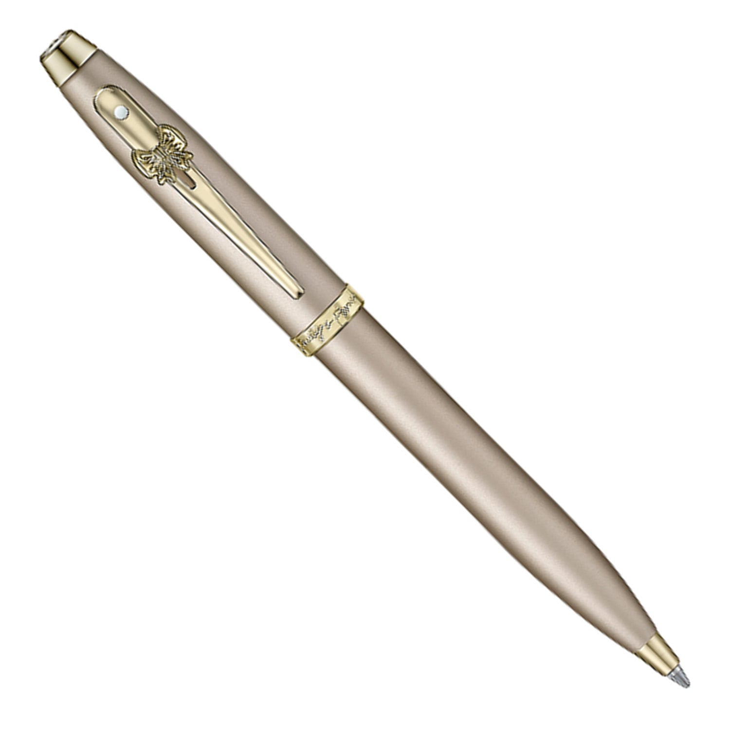 Sheaffer Emily in Paris 100 Ball Pen with Bow Shaped Clip Emblem - Champagne GT Sheaffer