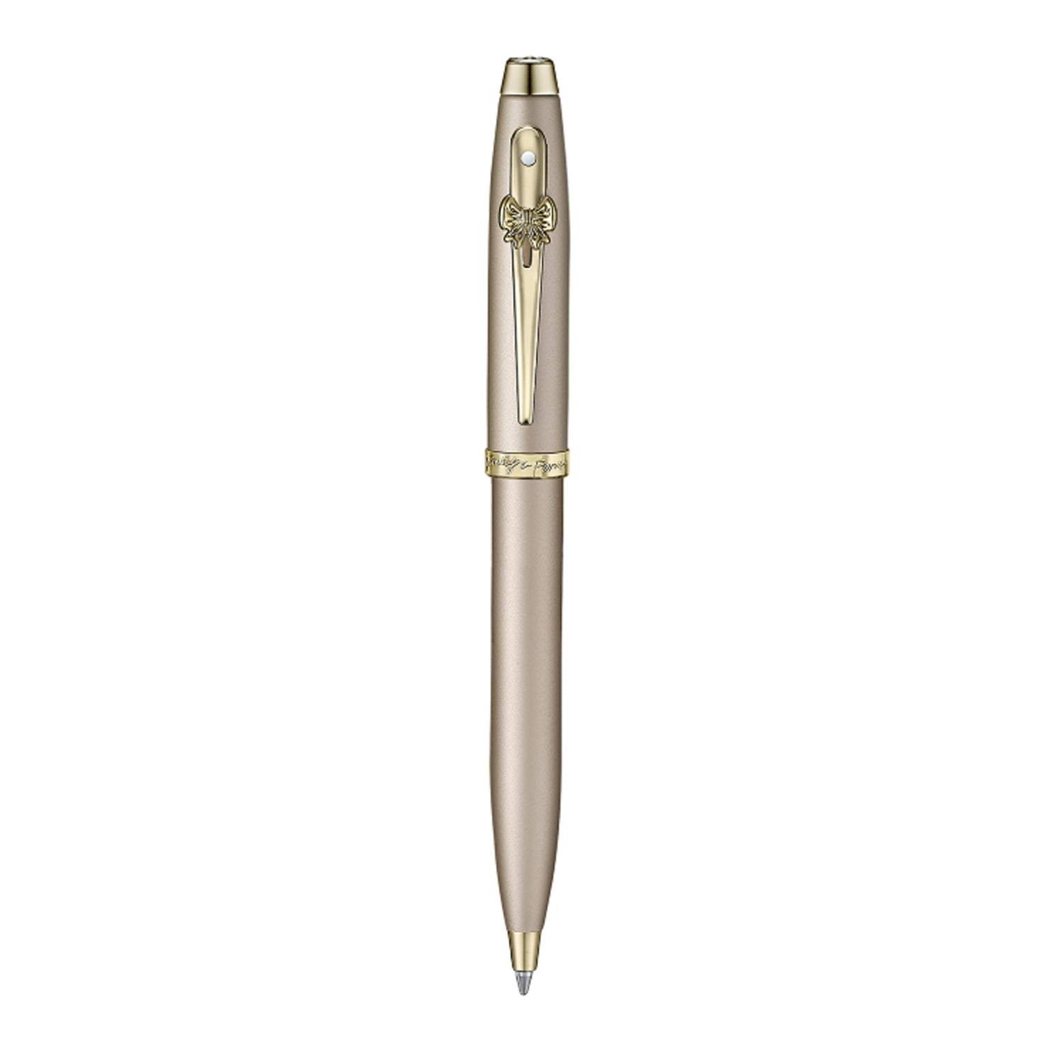 Sheaffer Emily in Paris 100 Ball Pen with Bow Shaped Clip Emblem - Champagne GT Sheaffer