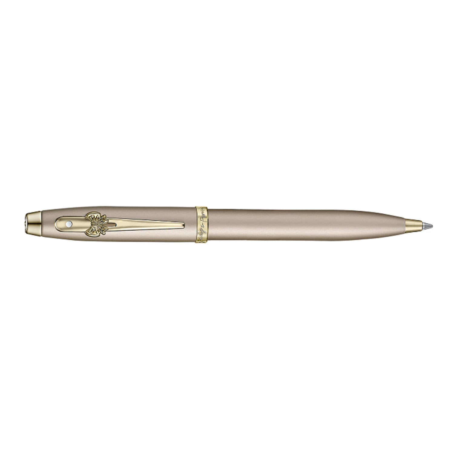 Sheaffer Emily in Paris 100 Ball Pen with Bow Shaped Clip Emblem - Champagne GT Sheaffer