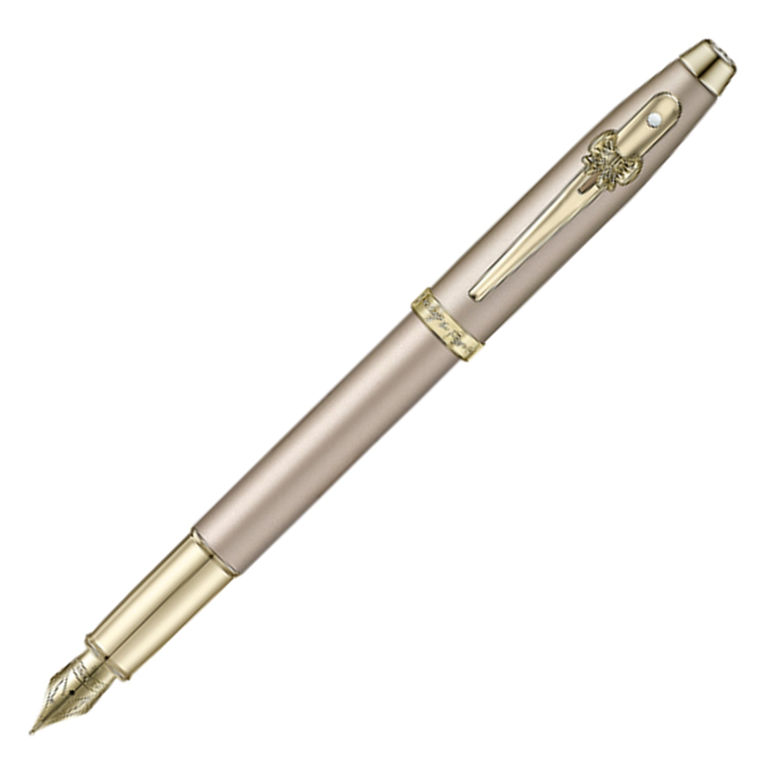 Sheaffer Emily in Paris 100 Fountain Pen with Bow Shaped Clip Emblem - Champagne GT Sheaffer