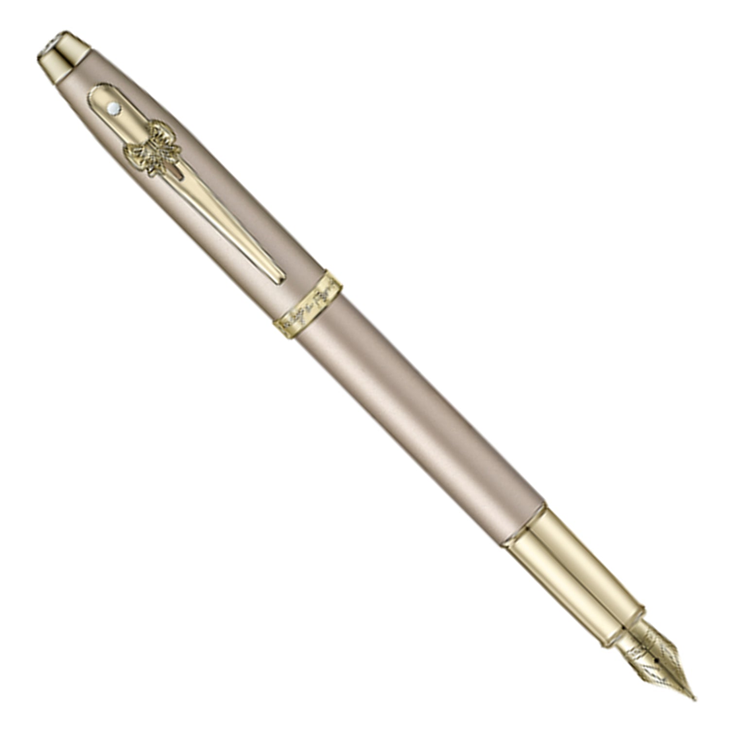 Sheaffer Emily in Paris 100 Fountain Pen with Bow Shaped Clip Emblem - Champagne GT Sheaffer