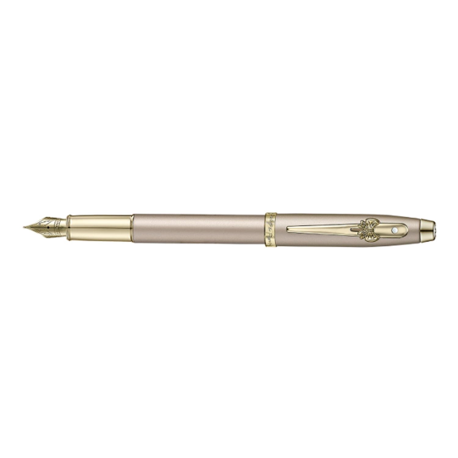 Sheaffer Emily in Paris 100 Fountain Pen with Bow Shaped Clip Emblem - Champagne GT Sheaffer
