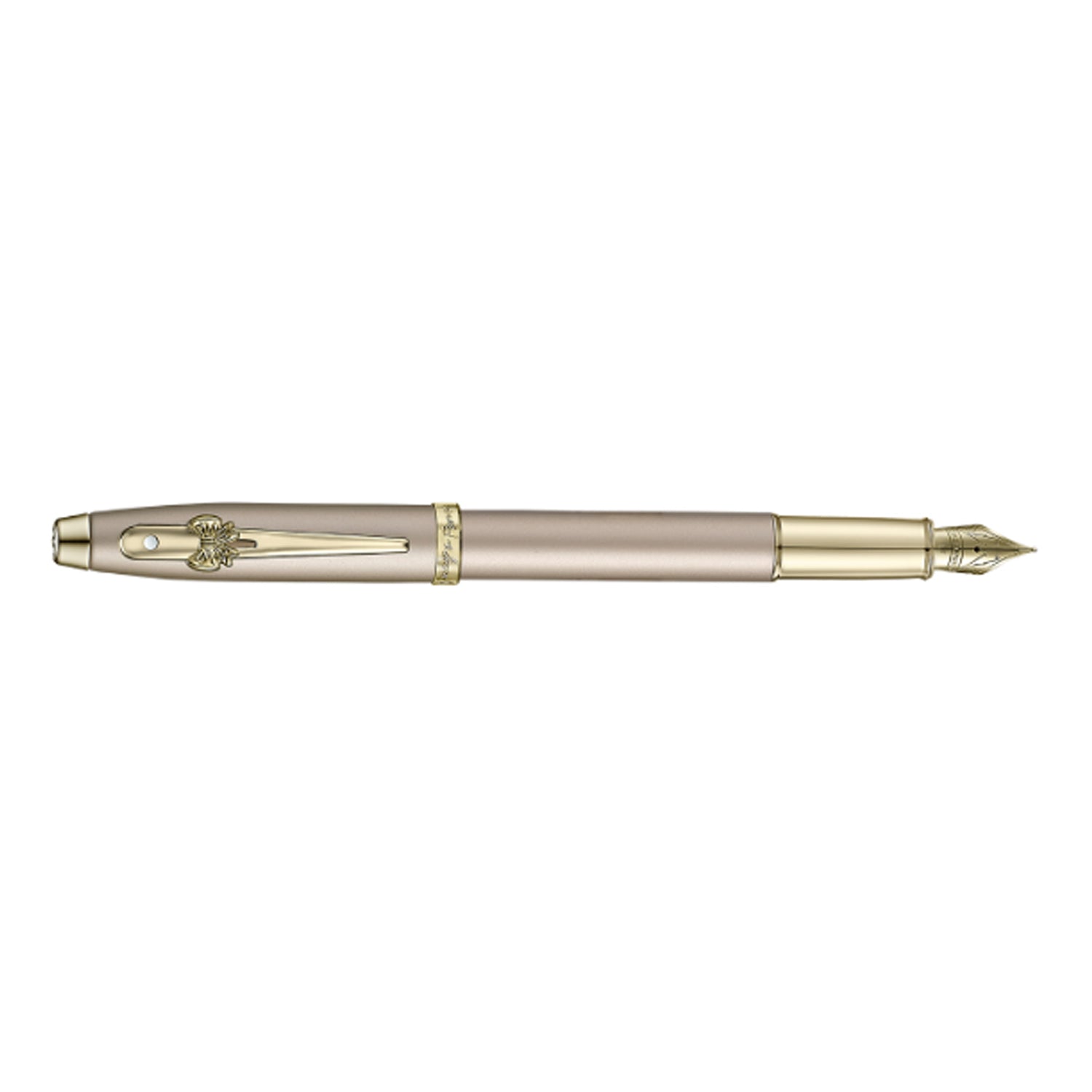 Sheaffer Emily in Paris 100 Fountain Pen with Bow Shaped Clip Emblem - Champagne GT Sheaffer