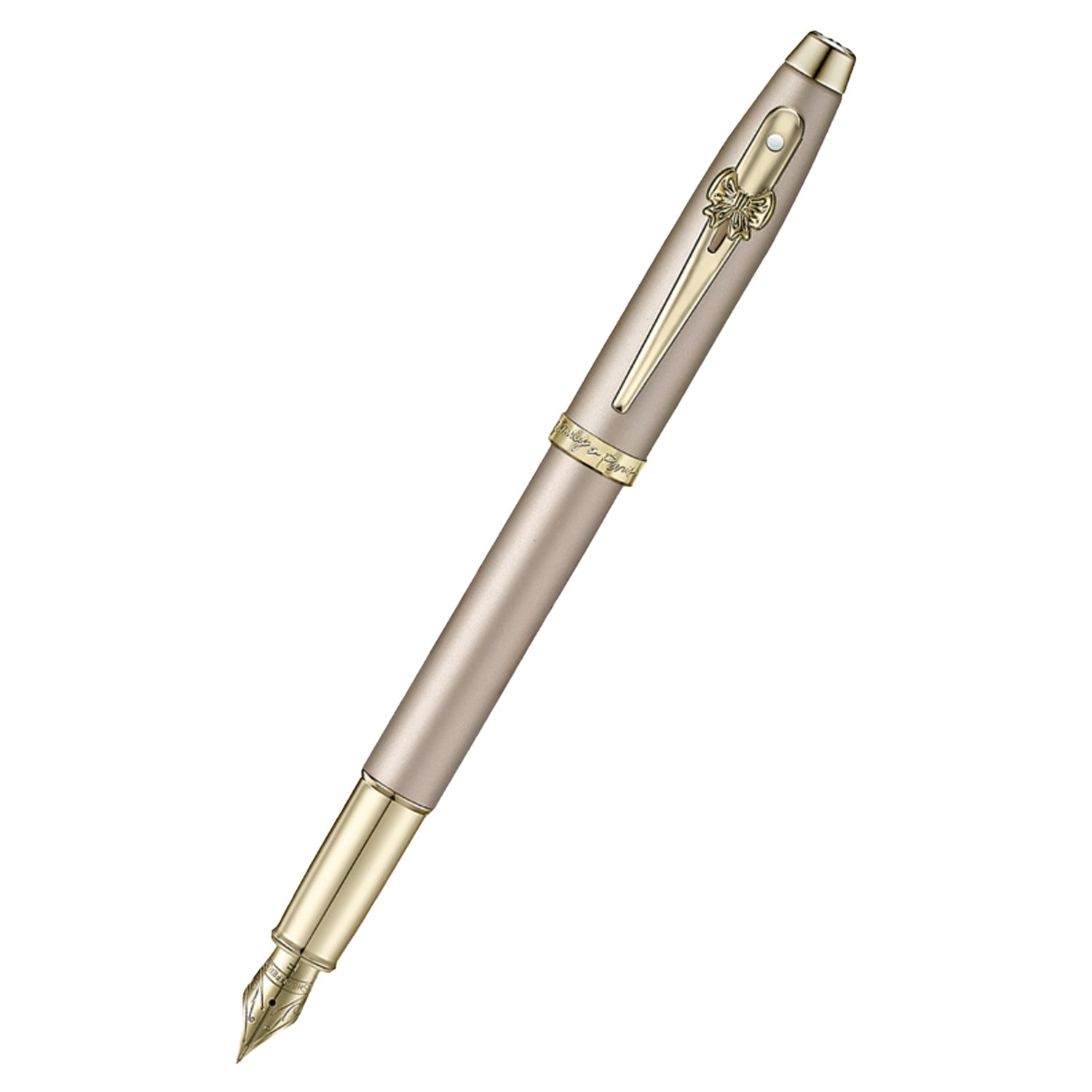 Sheaffer Emily in Paris 100 Fountain Pen with Bow Shaped Clip Emblem - Champagne GT Sheaffer
