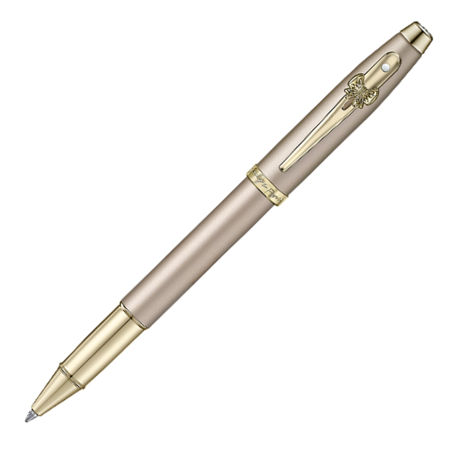 Sheaffer Emily in Paris 100 Roller Ball Pen with Bow Shaped Clip Emblem - Champagne GT Sheaffer