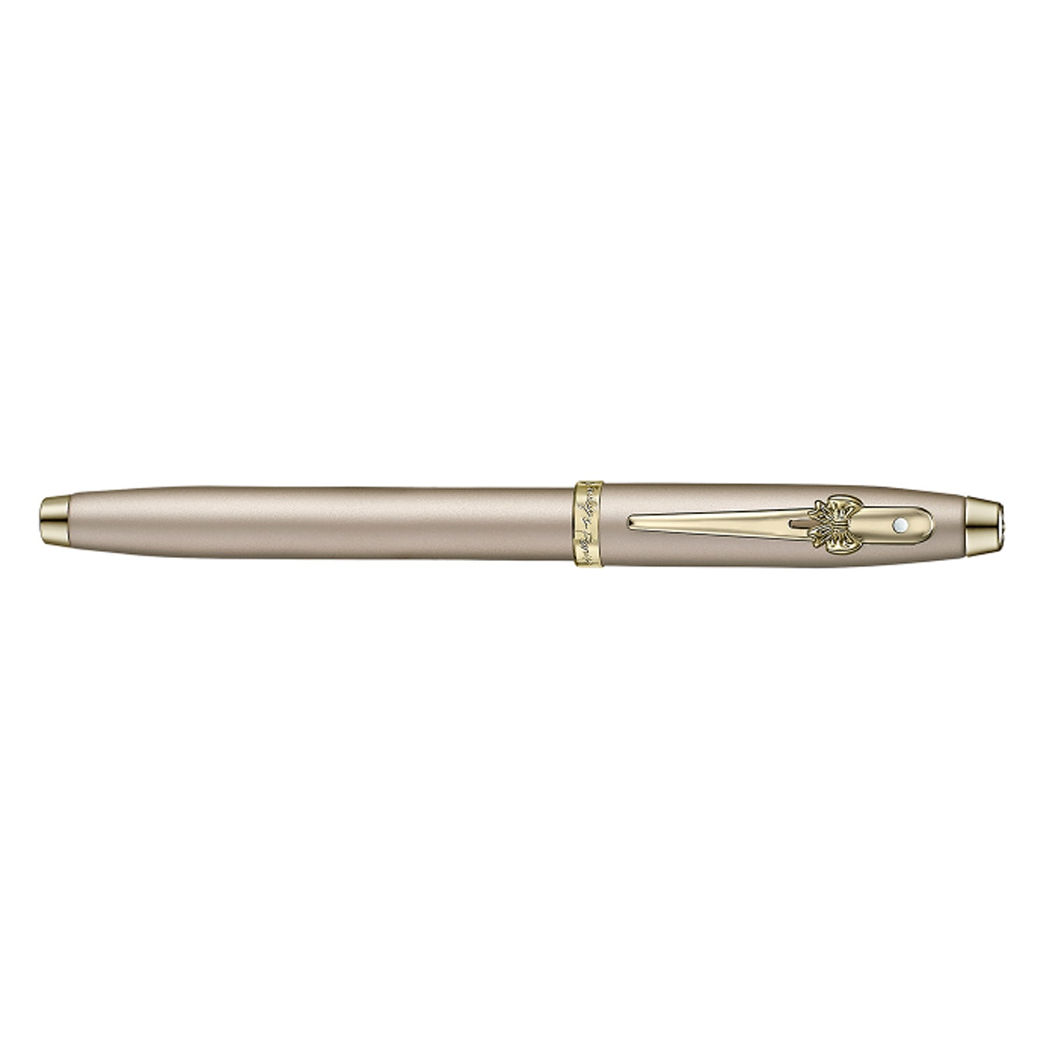 Sheaffer Emily in Paris 100 Roller Ball Pen with Bow Shaped Clip Emblem - Champagne GT Sheaffer