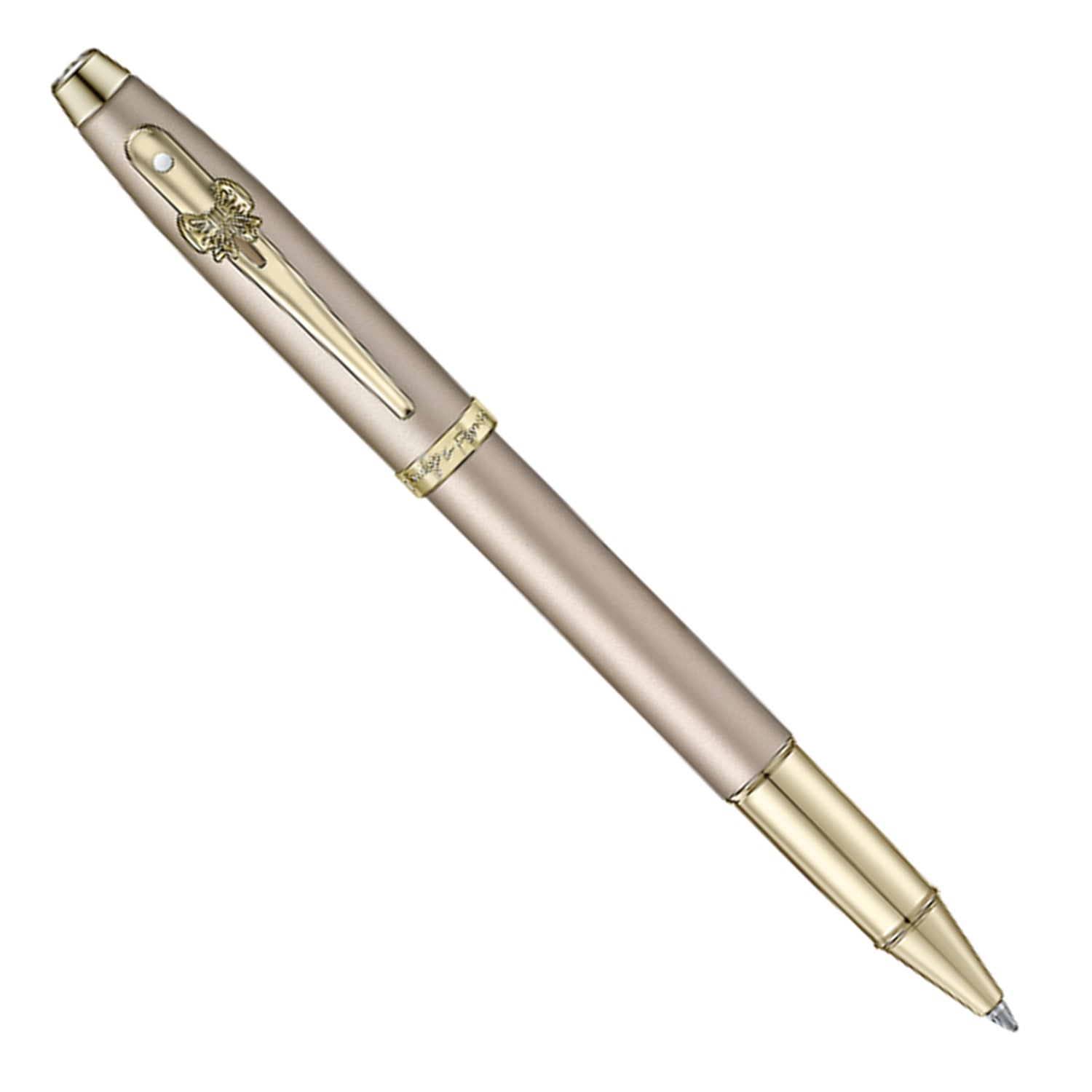 Sheaffer Emily in Paris 100 Roller Ball Pen with Bow Shaped Clip Emblem - Champagne GT Sheaffer