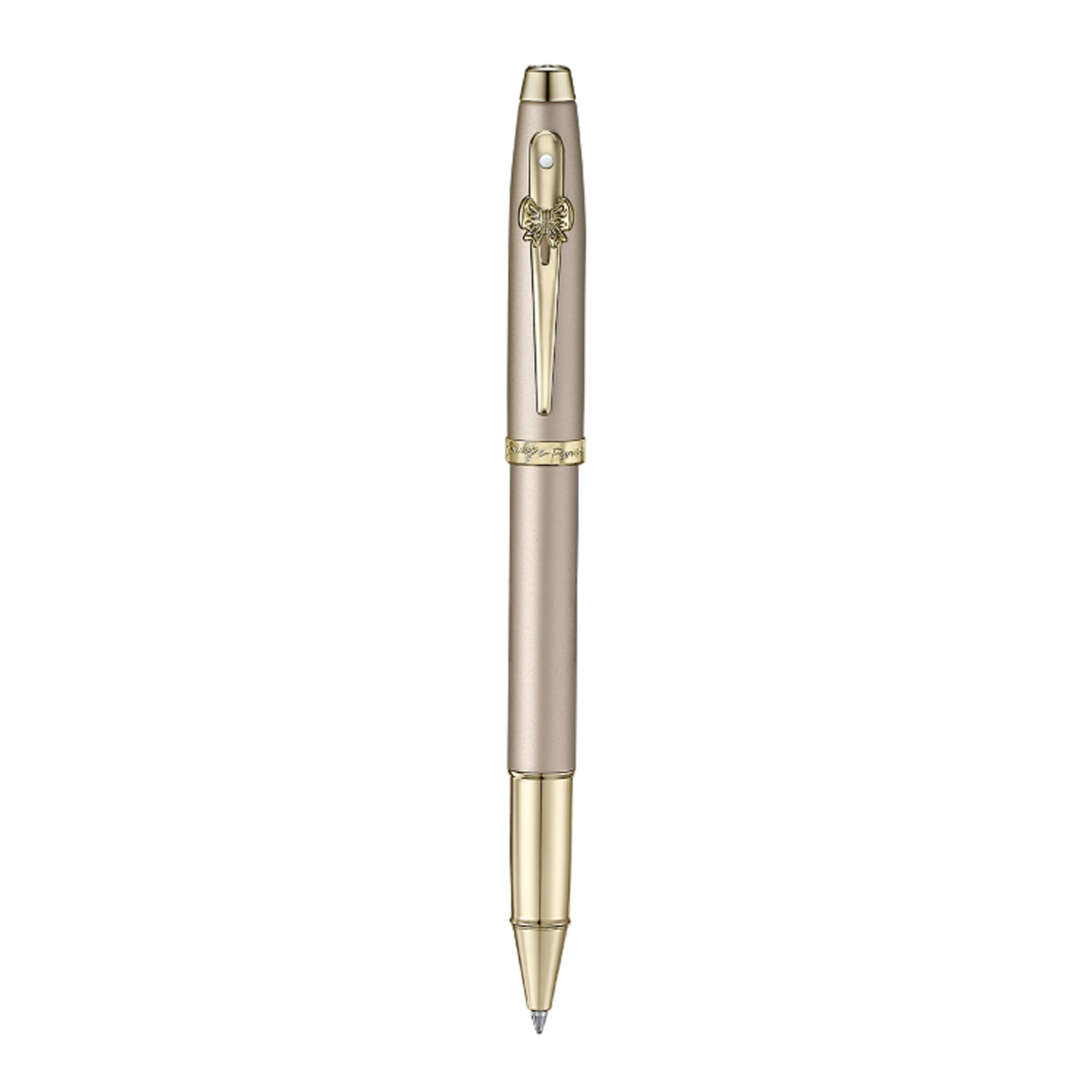 Sheaffer Emily in Paris 100 Roller Ball Pen with Bow Shaped Clip Emblem - Champagne GT Sheaffer