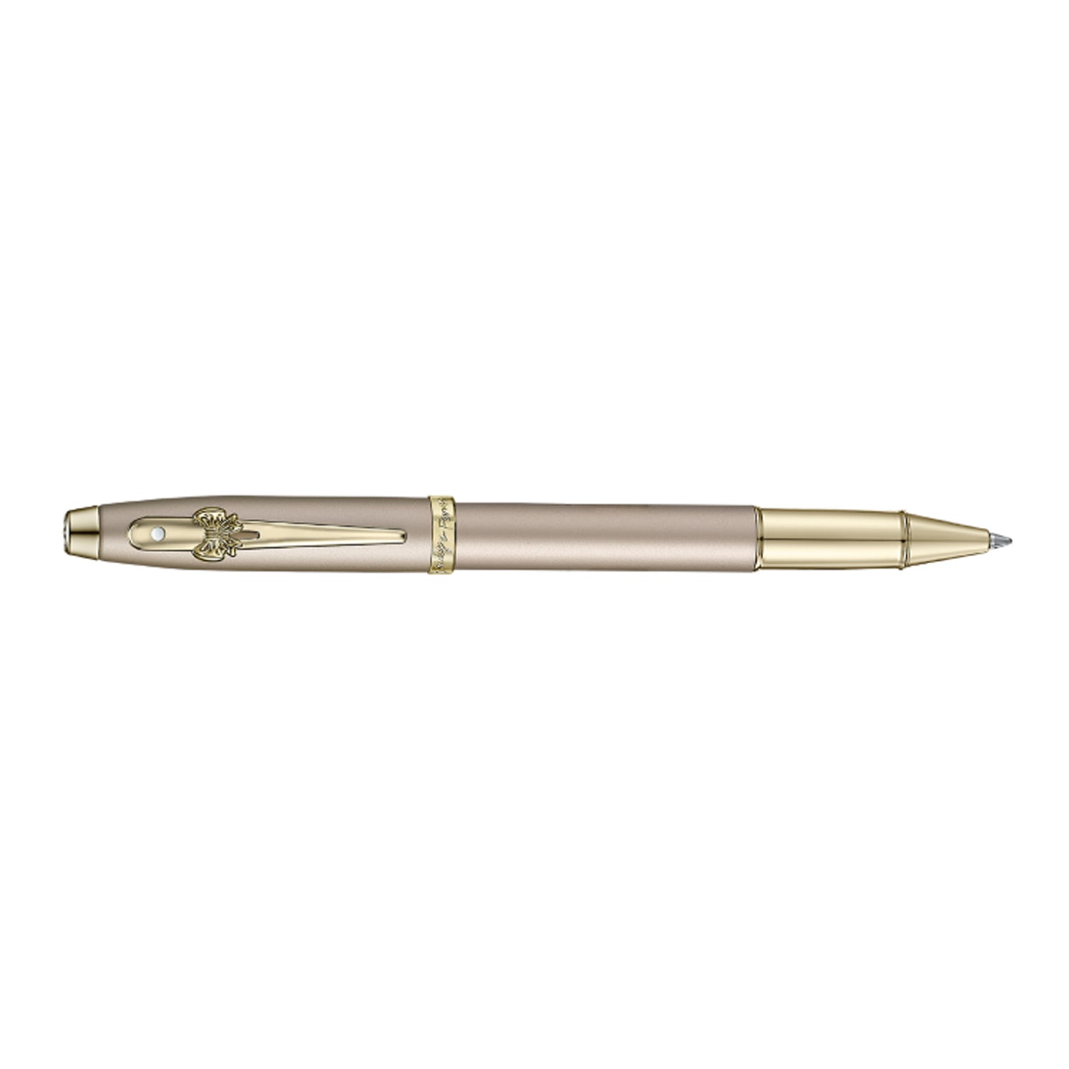 Sheaffer Emily in Paris 100 Roller Ball Pen with Bow Shaped Clip Emblem - Champagne GT Sheaffer