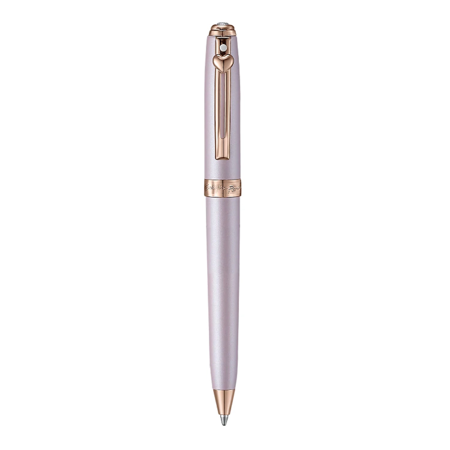Sheaffer Emily in Paris Prelude Mini Ball Pen with Heart Emblem & Swarovski Crystal - Pastel Pink RGT Sheaffer