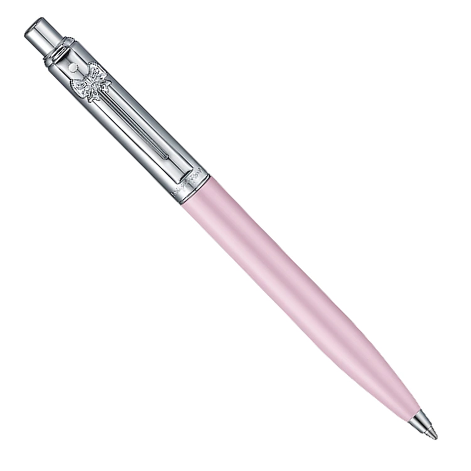 Sheaffer Emily in Paris Sentinel Ball Pen with Bow Shaped Clip Emblem - Matte Pink & Chrome Sheaffer