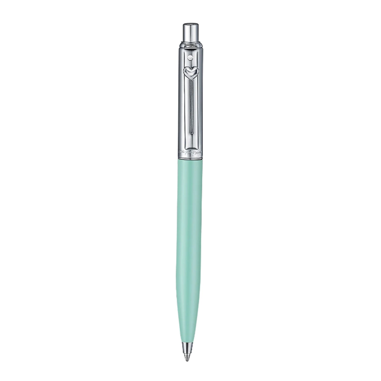 Sheaffer Emily in Paris Sentinel Ball Pen with Heart Emblem - Matte Gren & Chrome Sheaffer
