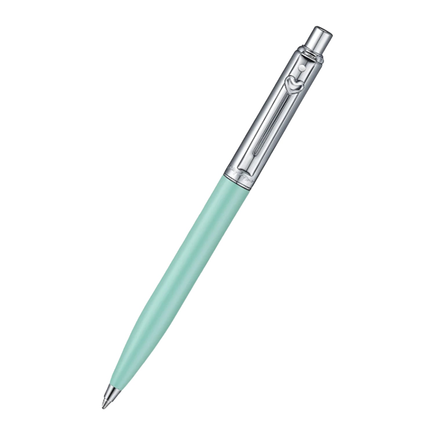 Sheaffer Emily in Paris Sentinel Ball Pen with Heart Emblem - Matte Gren & Chrome Sheaffer
