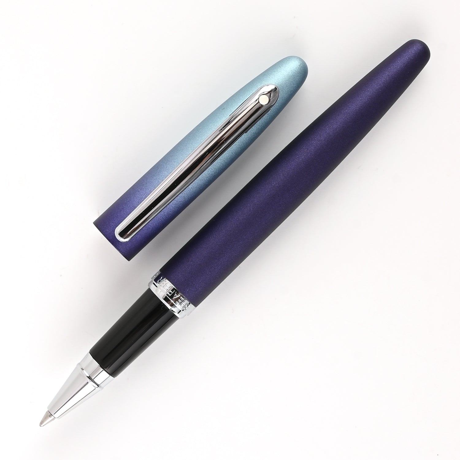 Sheaffer Expressions VFM Roller Ball Pen - Blue & Purple Pearlised Gradient CT Sheaffer
