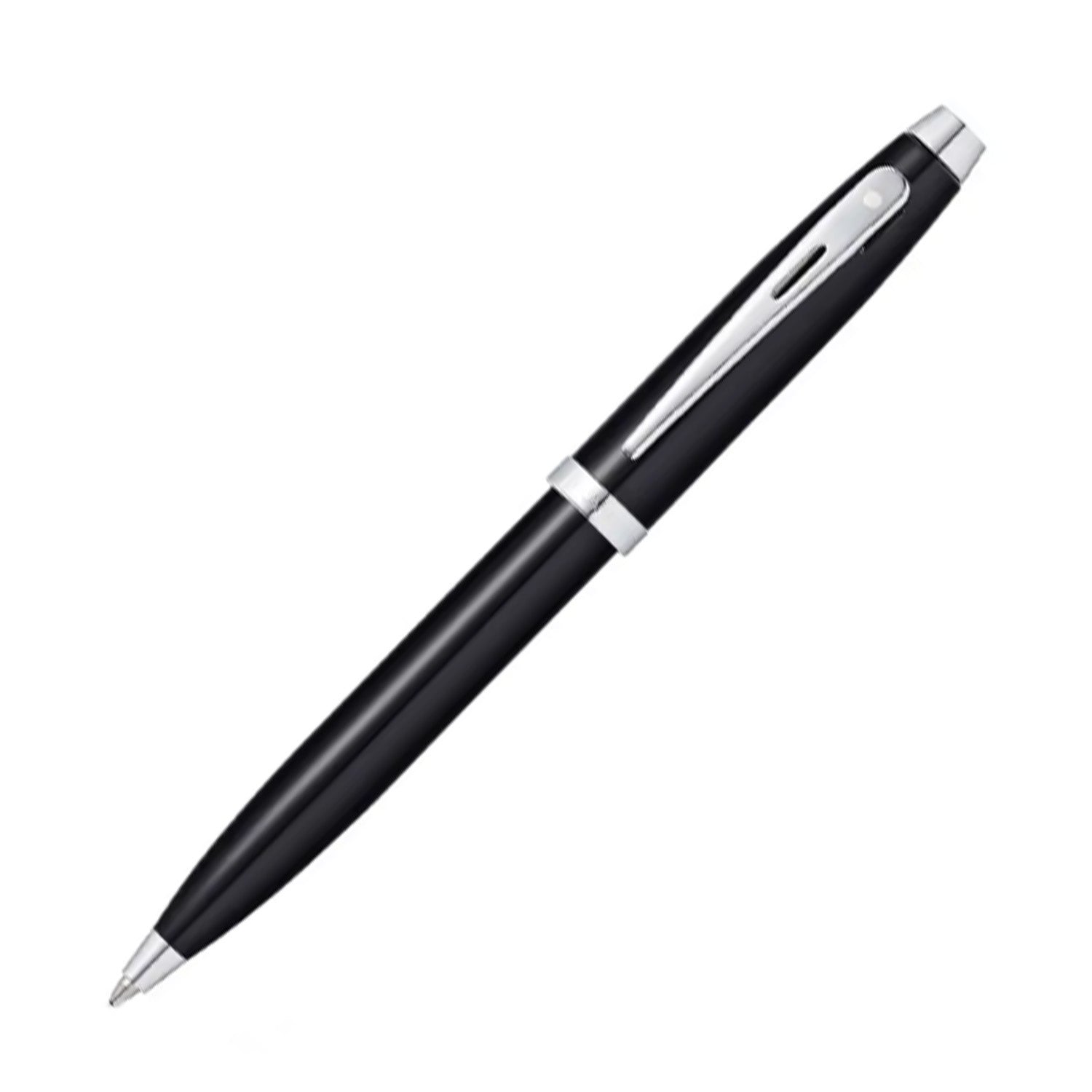 Sheaffer Gift Set - 100 Series Glossy Black CT Ball Pen with Leather Black Notebook Sheaffer
