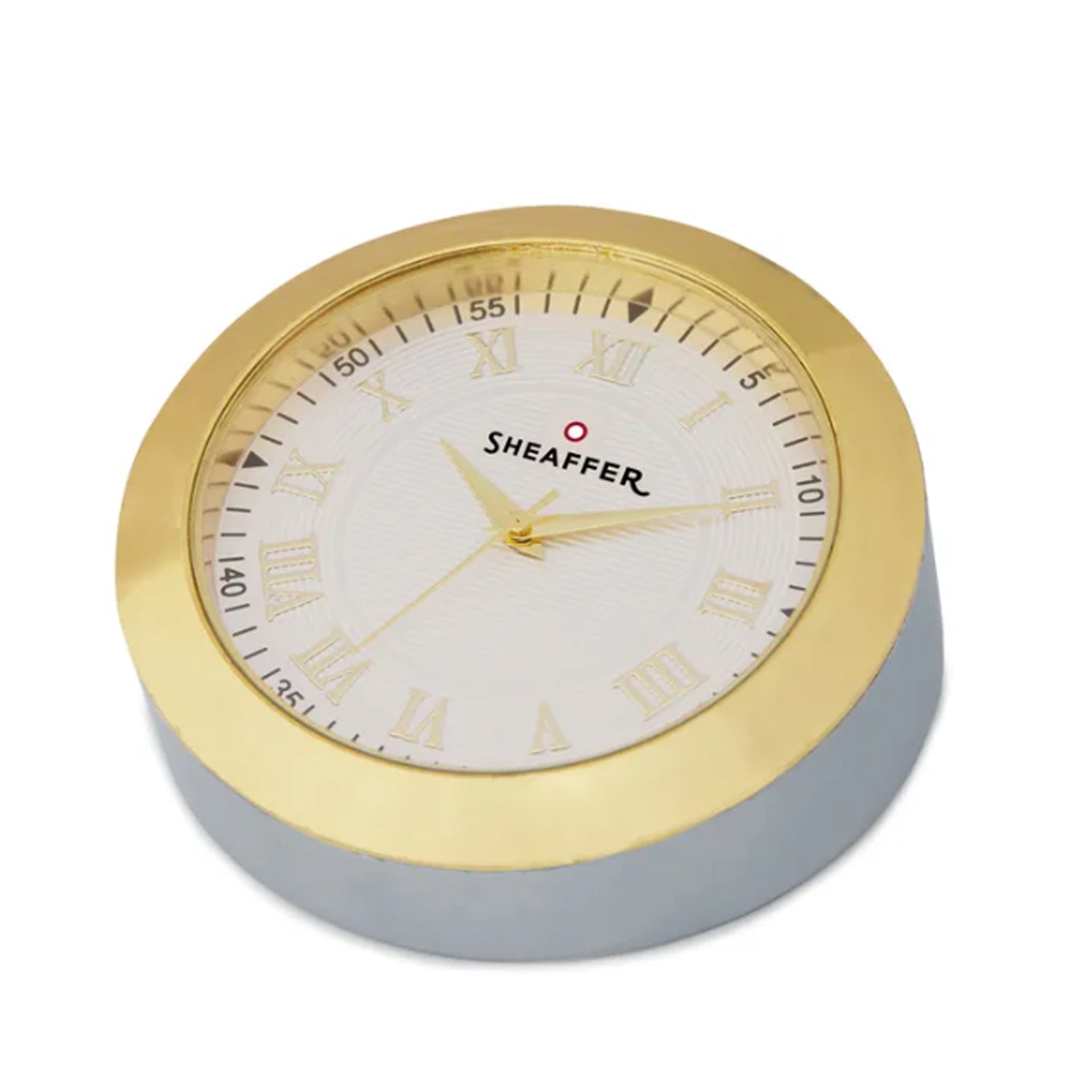 Sheaffer Gift Set - 100 Series Glossy Black GT Ball Pen with Gold Table Clock Sheaffer