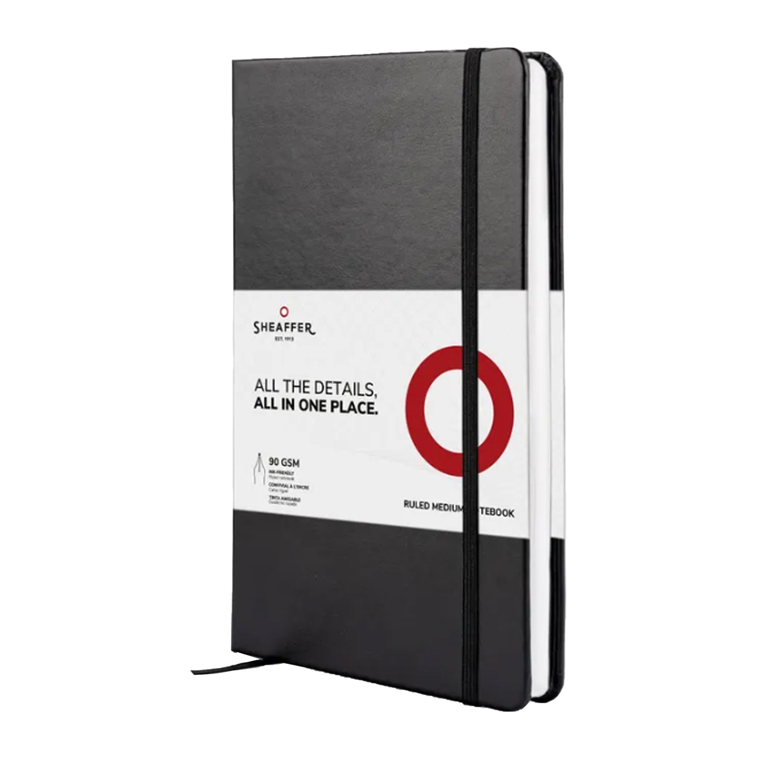 Sheaffer Gift Set - 300 Series Glossy Black GT Ball Pen with A5 Black Notebook Sheaffer