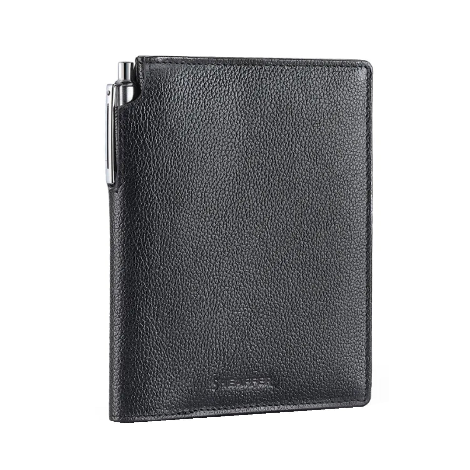 Sheaffer Gift Set - Sentinel Brushed Chrome CT Ball Pen with Leather Passport Cover Sheaffer