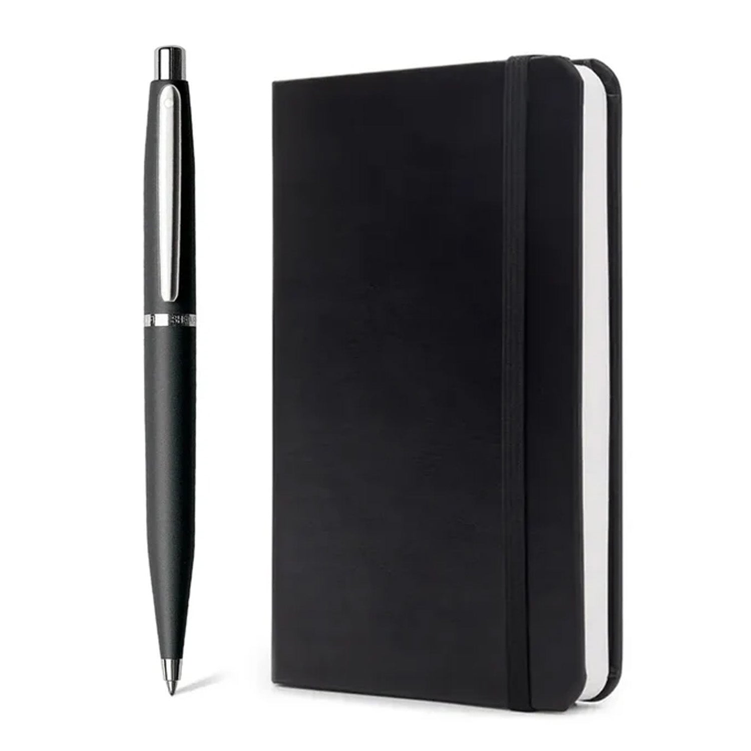 Sheaffer Gift Set - VFM Matte Black CT Ball Pen with A5 Black Notebook Sheaffer