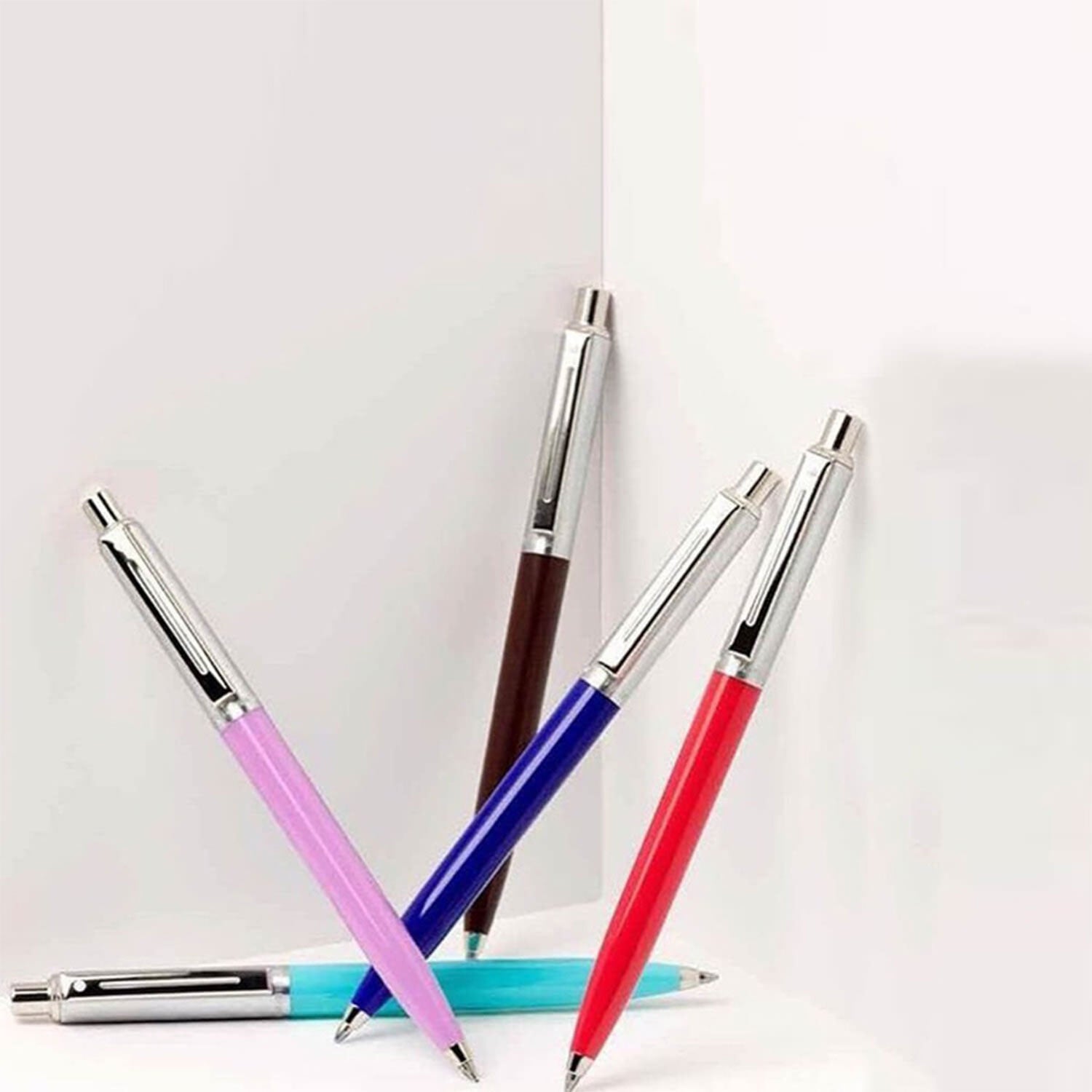 Sheaffer Sentinel Ball Pen - Burgundy & Brushed Chrome Sheaffer