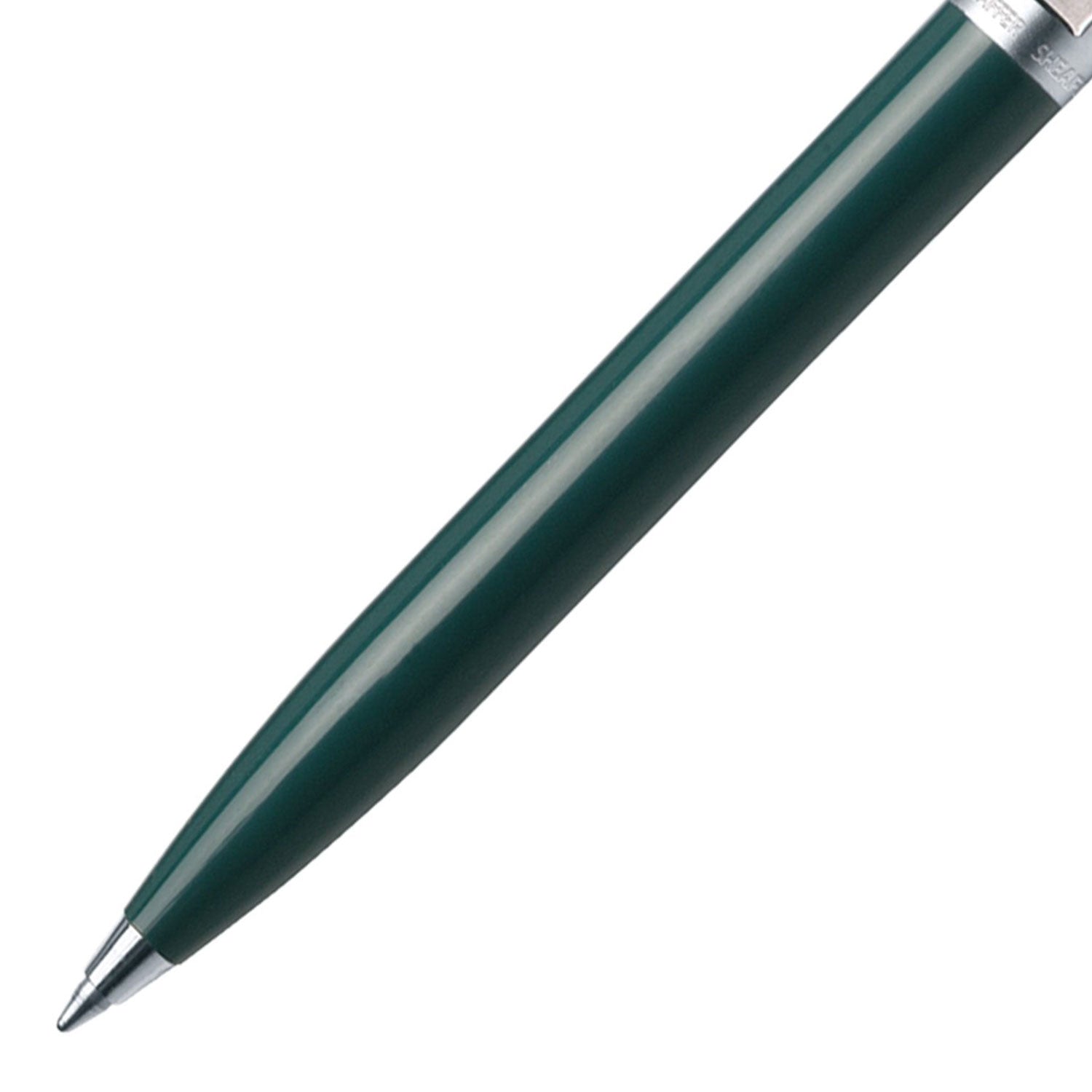 Sheaffer Sentinel Ball Pen - Green & Brushed Chrome Sheaffer