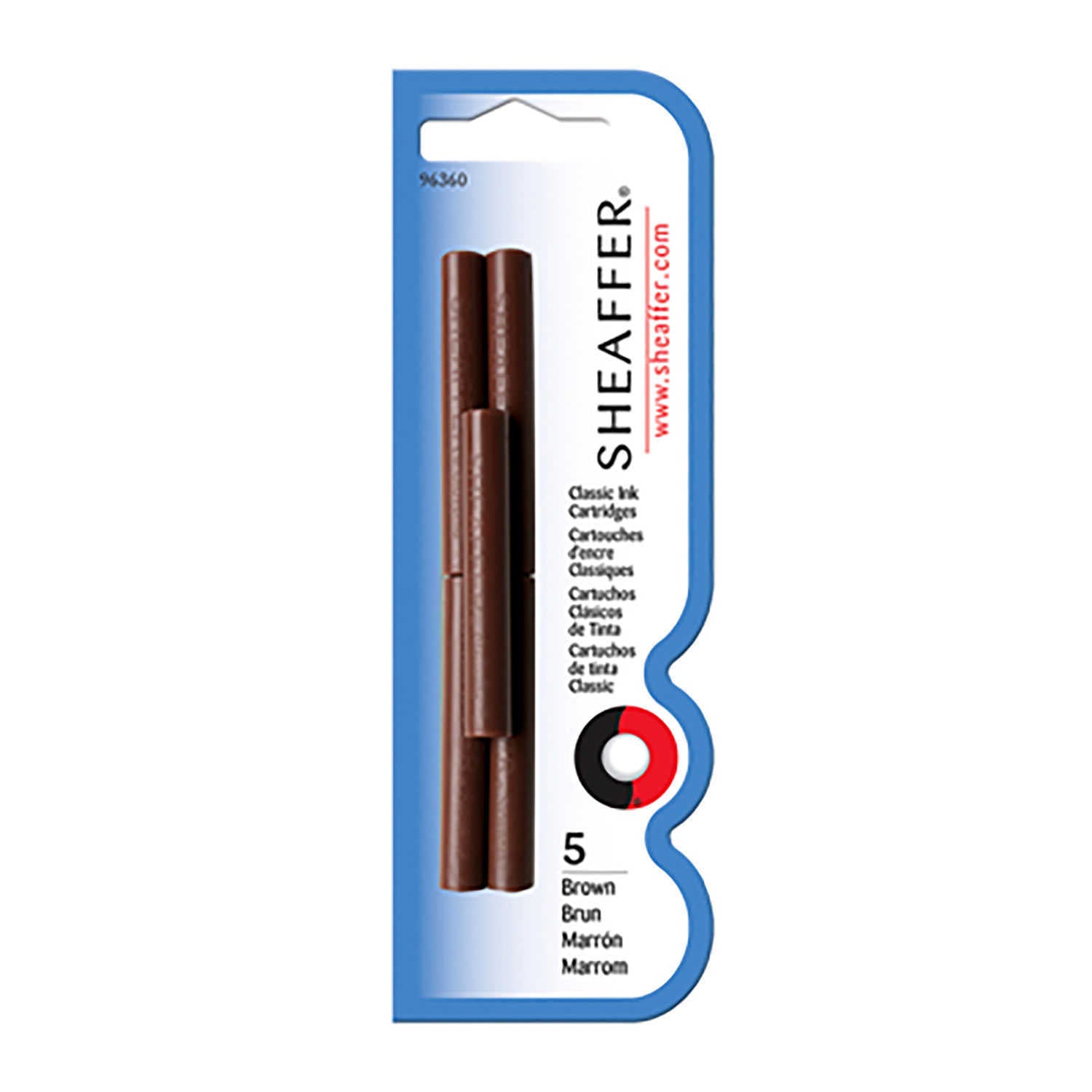 Sheaffer Skrip Ink Cartridge, Brown - Pack of 5 Sheaffer