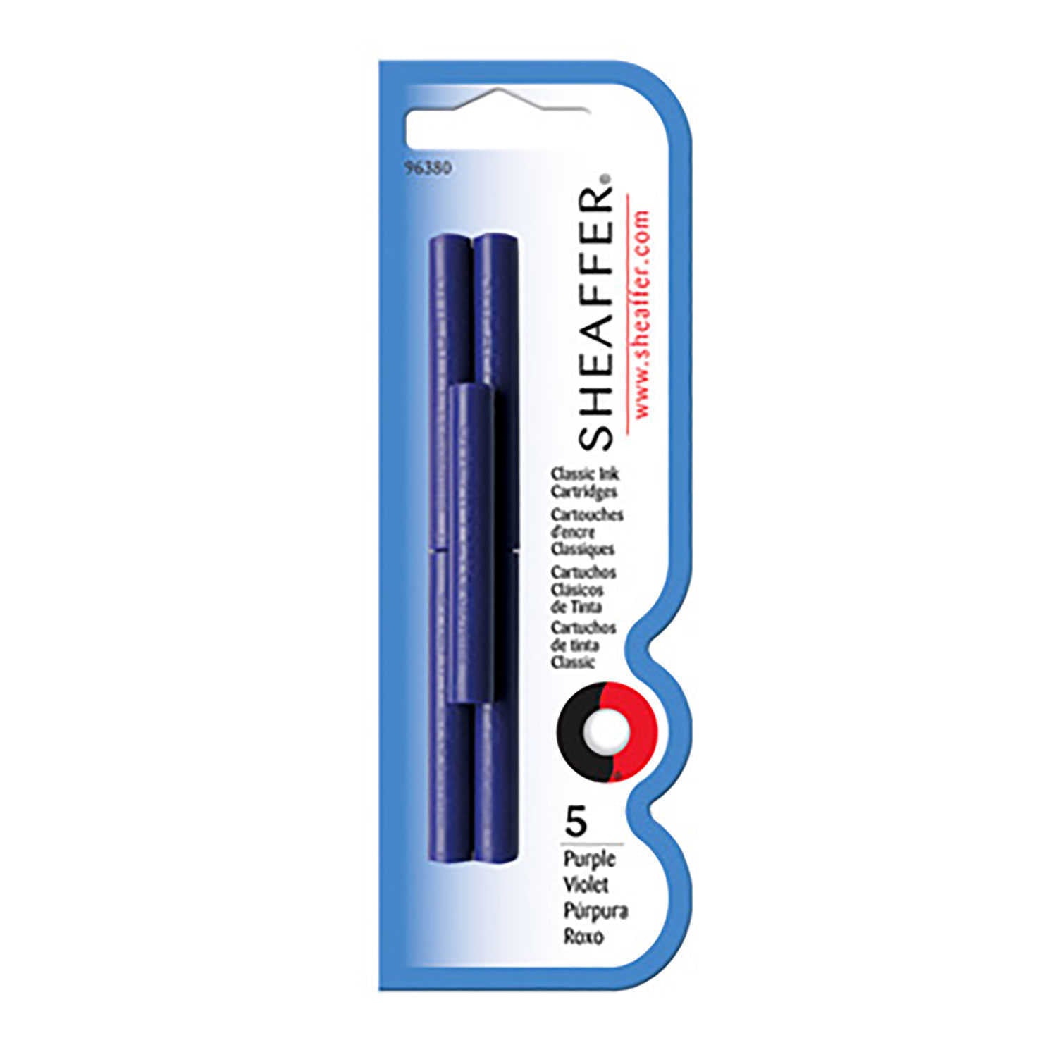Sheaffer Skrip Ink Cartridge, Purple - Pack of 5 Sheaffer