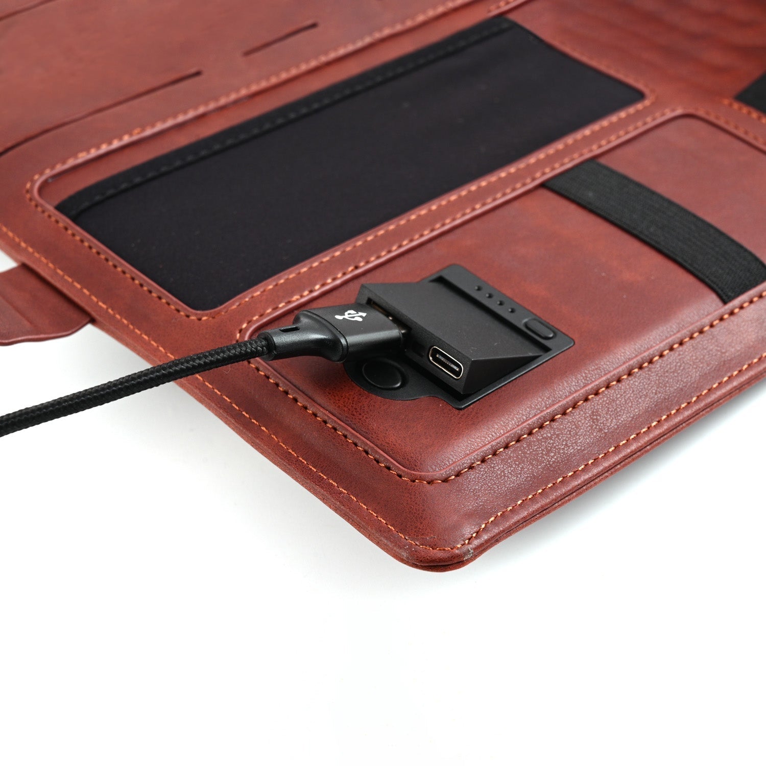 Sheaffer Superbook Organizer with Wireless Charging + 12000 mAh Powerbank and 32GB Pendrive - Brown Sheaffer