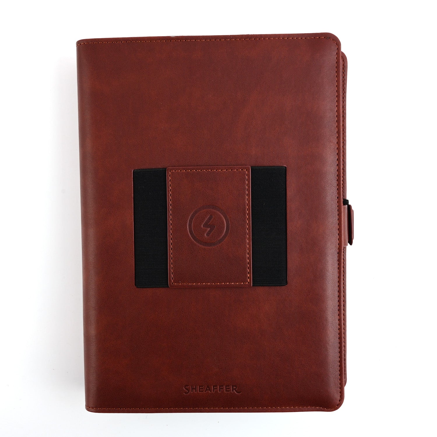 Sheaffer Superbook Organizer with Wireless Charging + 12000 mAh Powerbank and 32GB Pendrive - Brown Sheaffer