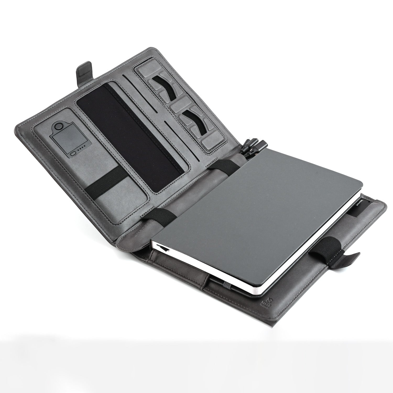 Sheaffer Superbook Organizer with Wireless Charging + 12000 mAh Powerbank and 32GB Pendrive - Grey Sheaffer