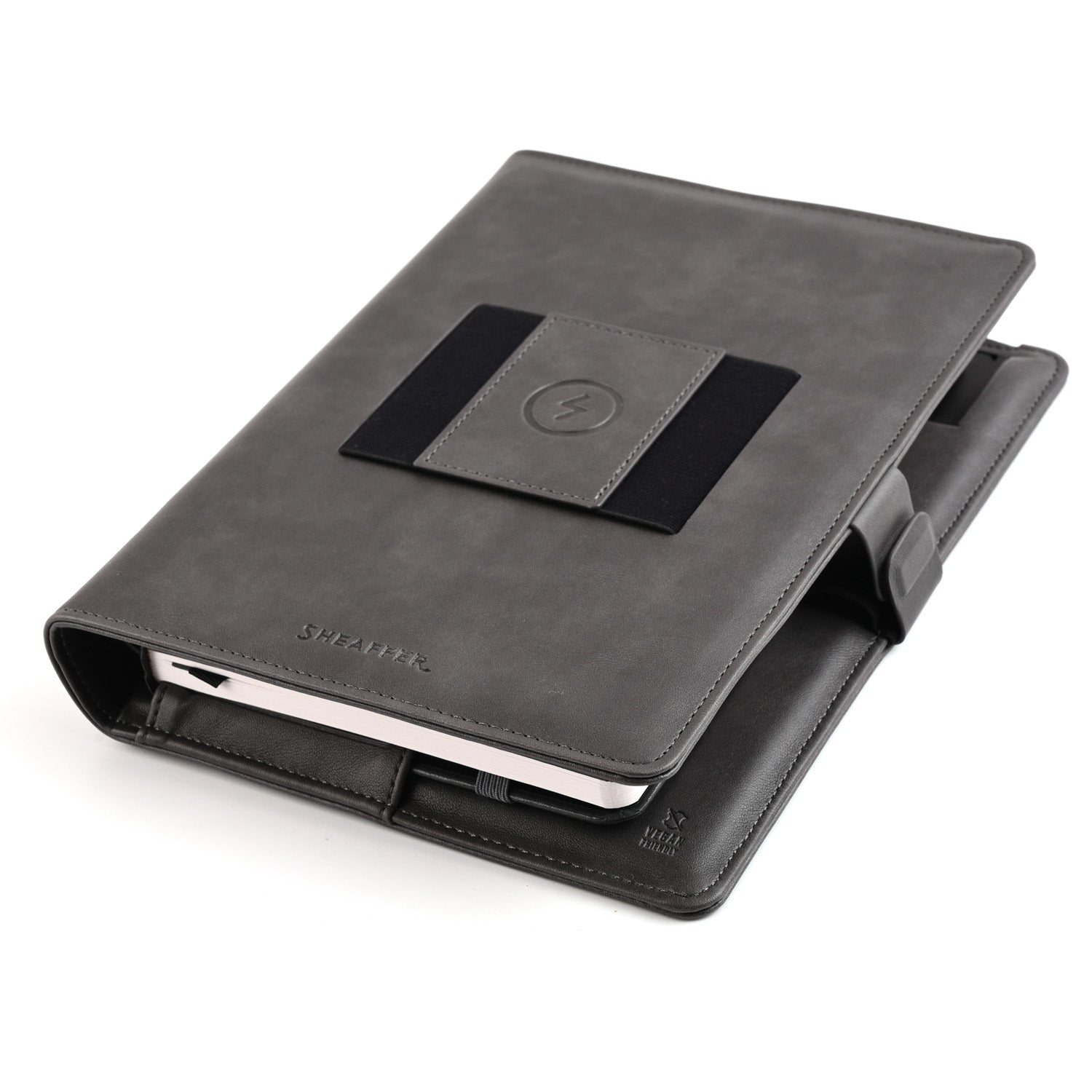 Sheaffer Superbook Organizer with Wireless Charging + 12000 mAh Powerbank and 32GB Pendrive - Grey Sheaffer