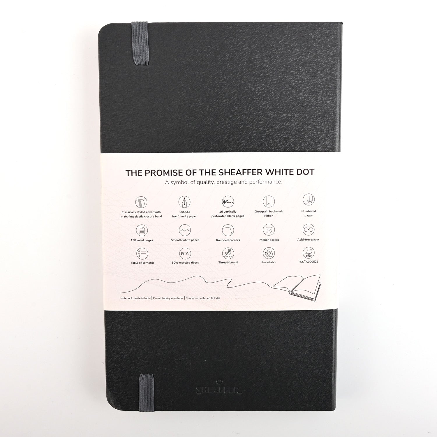 Sheaffer Superbook Organizer with Wireless Charging + 12000 mAh Powerbank and 32GB Pendrive - Grey Sheaffer